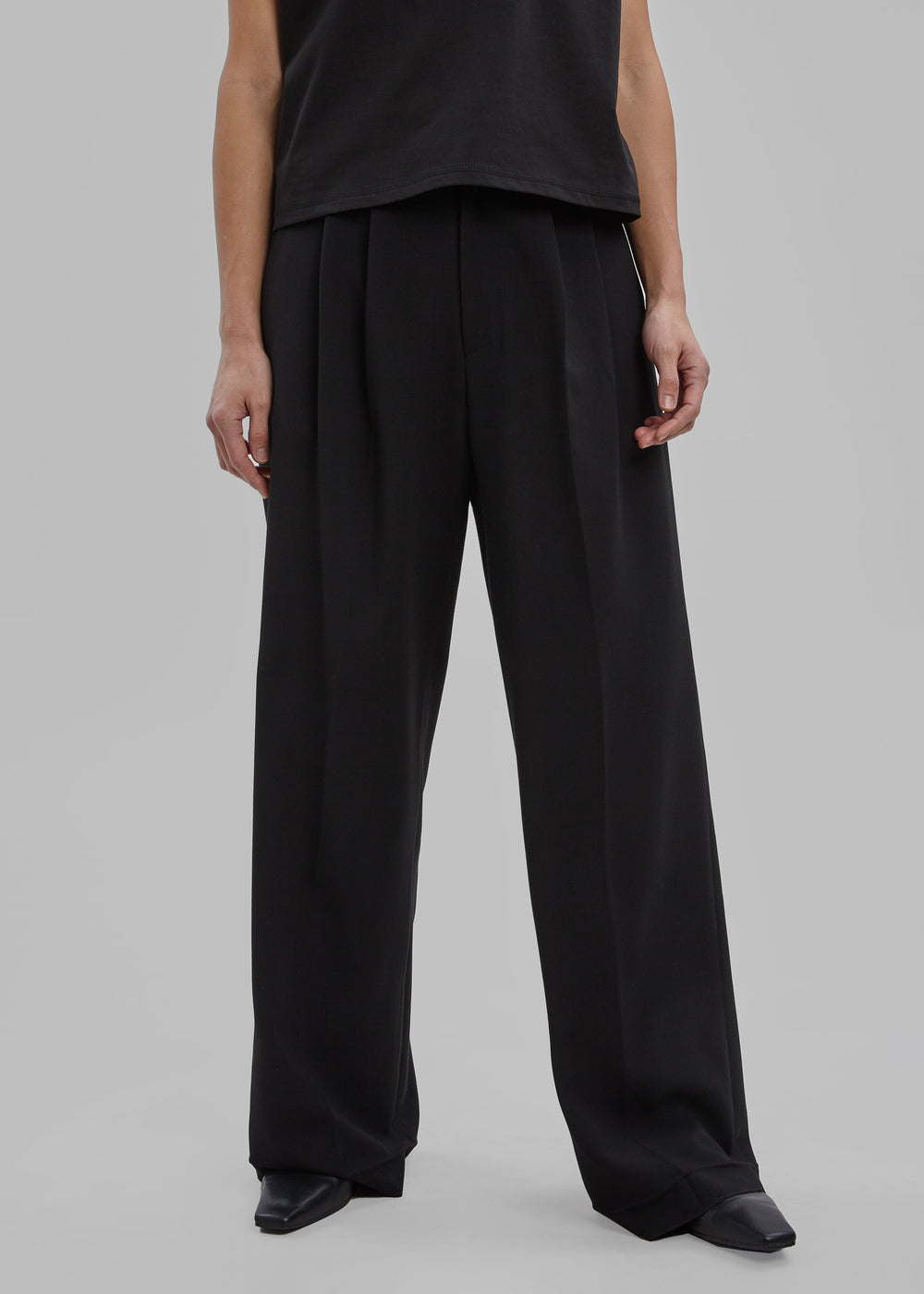 Luxor Pintuck Trousers - Black - 1