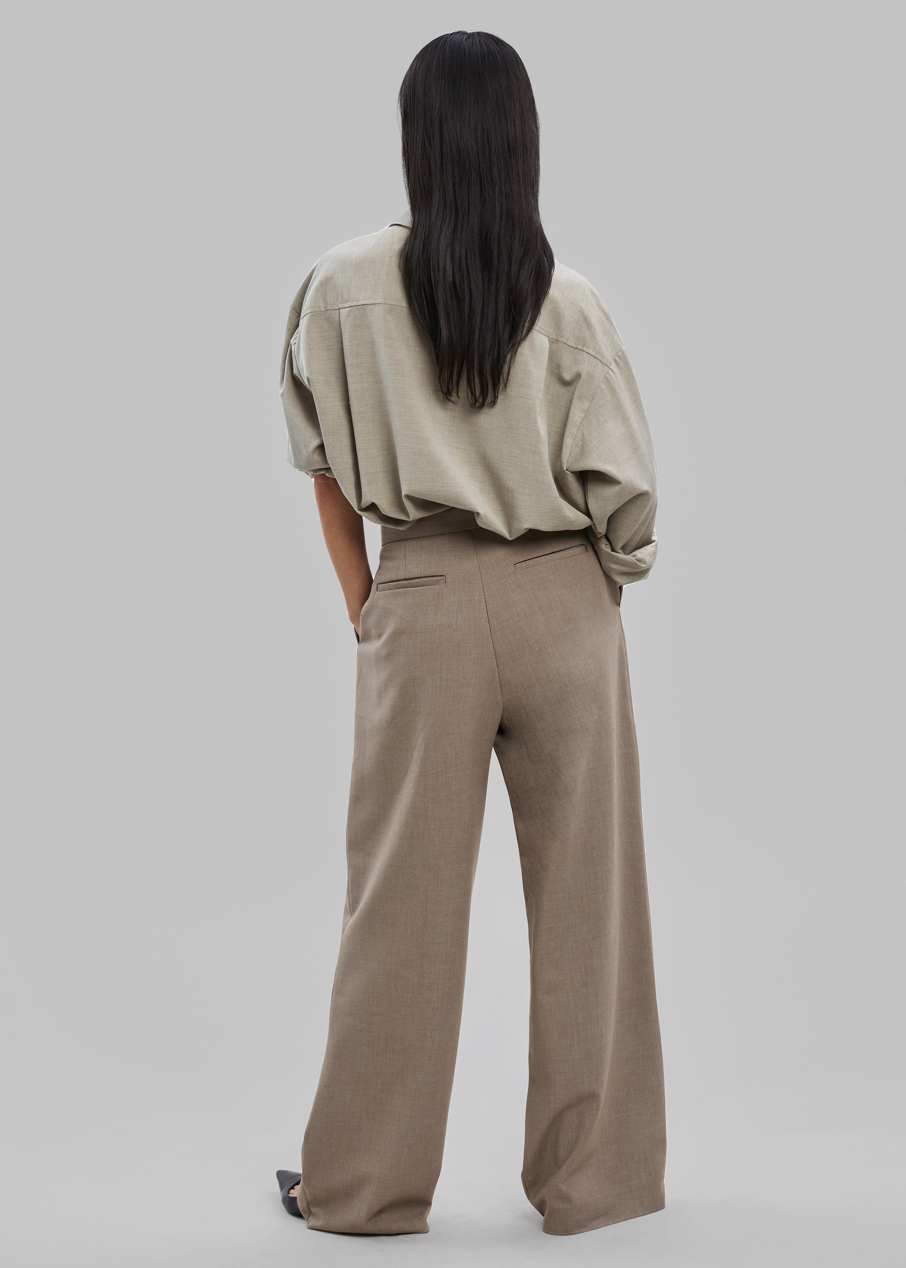 Luxor Pintuck Trousers - Taupe - 10