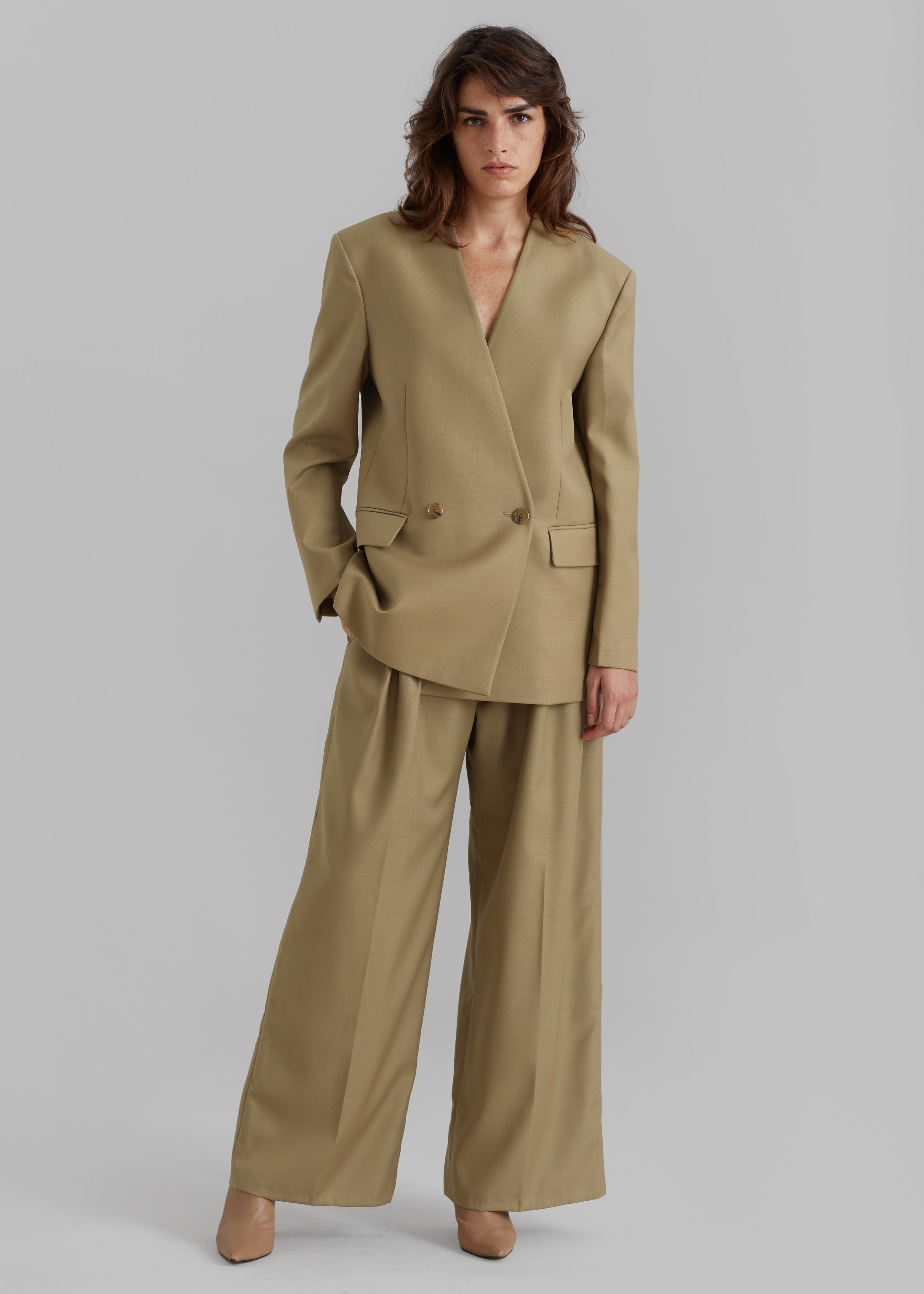 Lyxe Belted Pants - Taupe - 3