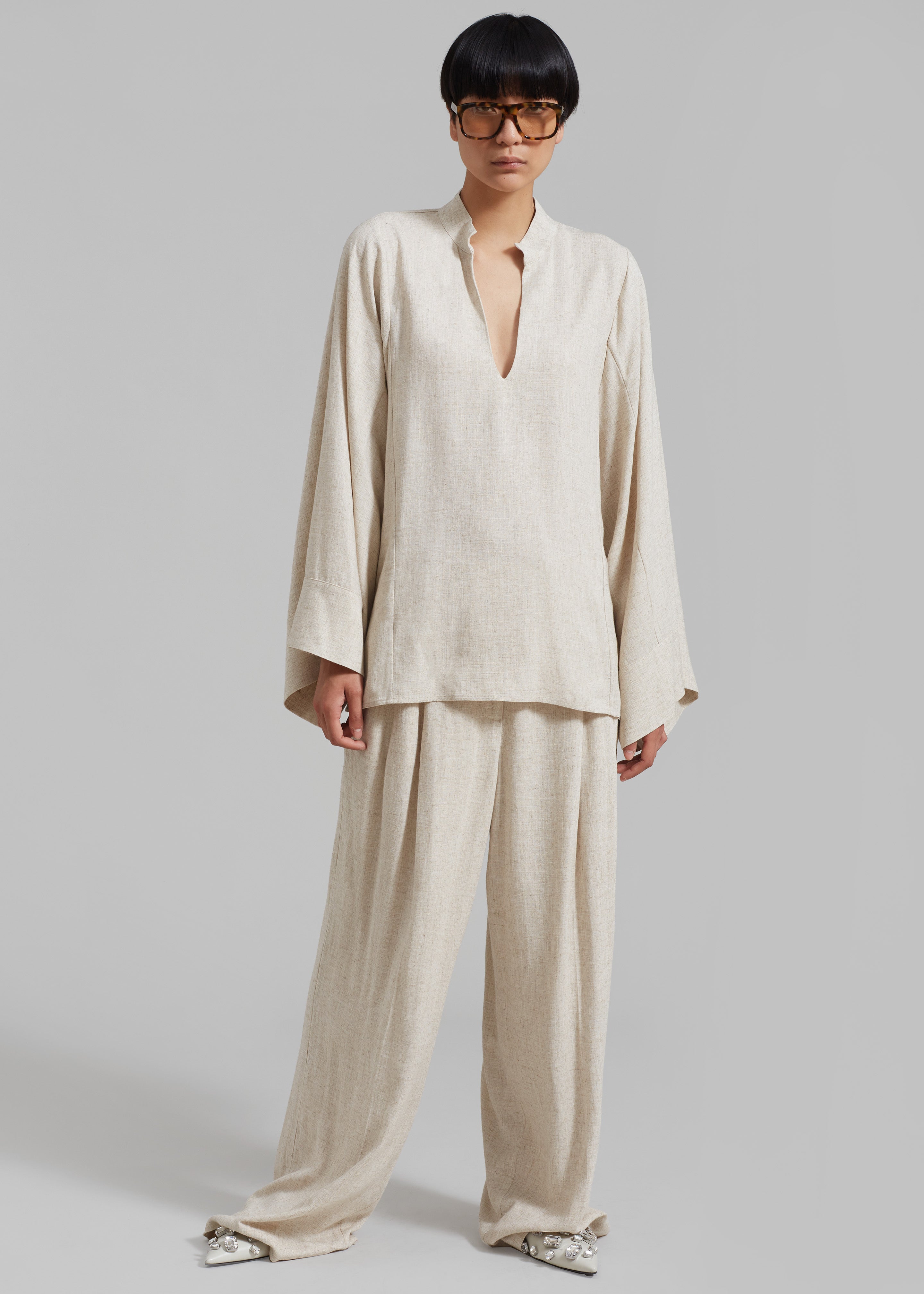 By Malene Birger Lomaria Blouse - Undyed - 1