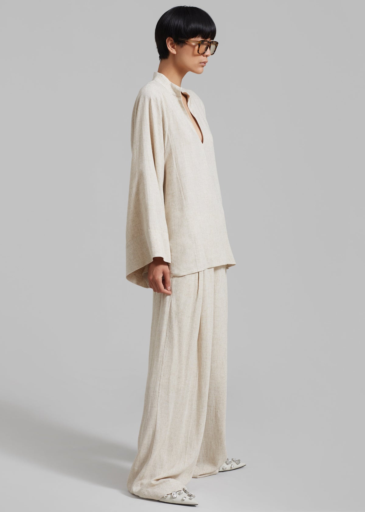 By Malene Birger Lomaria Blouse - Undyed - 3