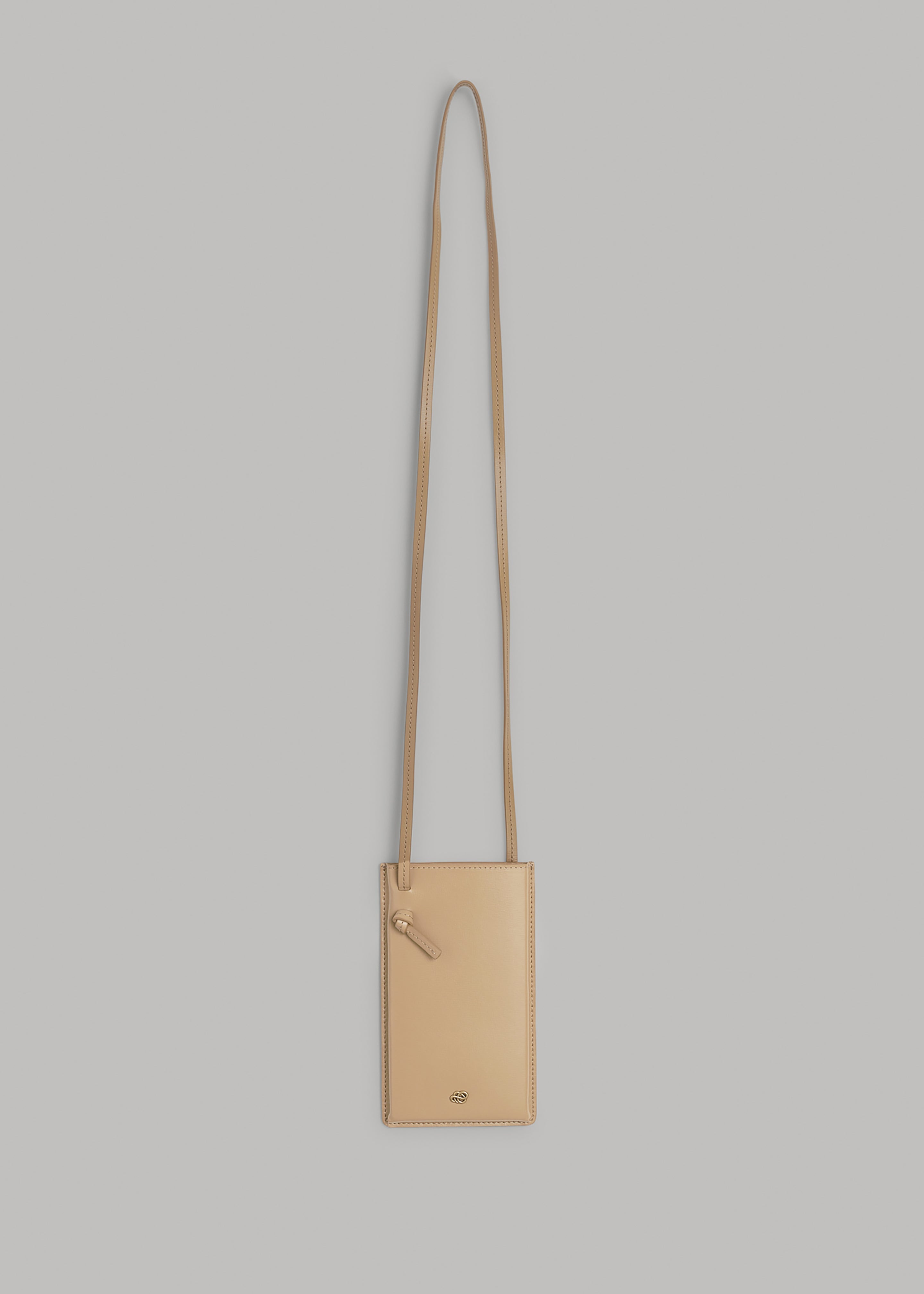 By Malene Birger Aya Leather Phone Pouch - Sand - 1