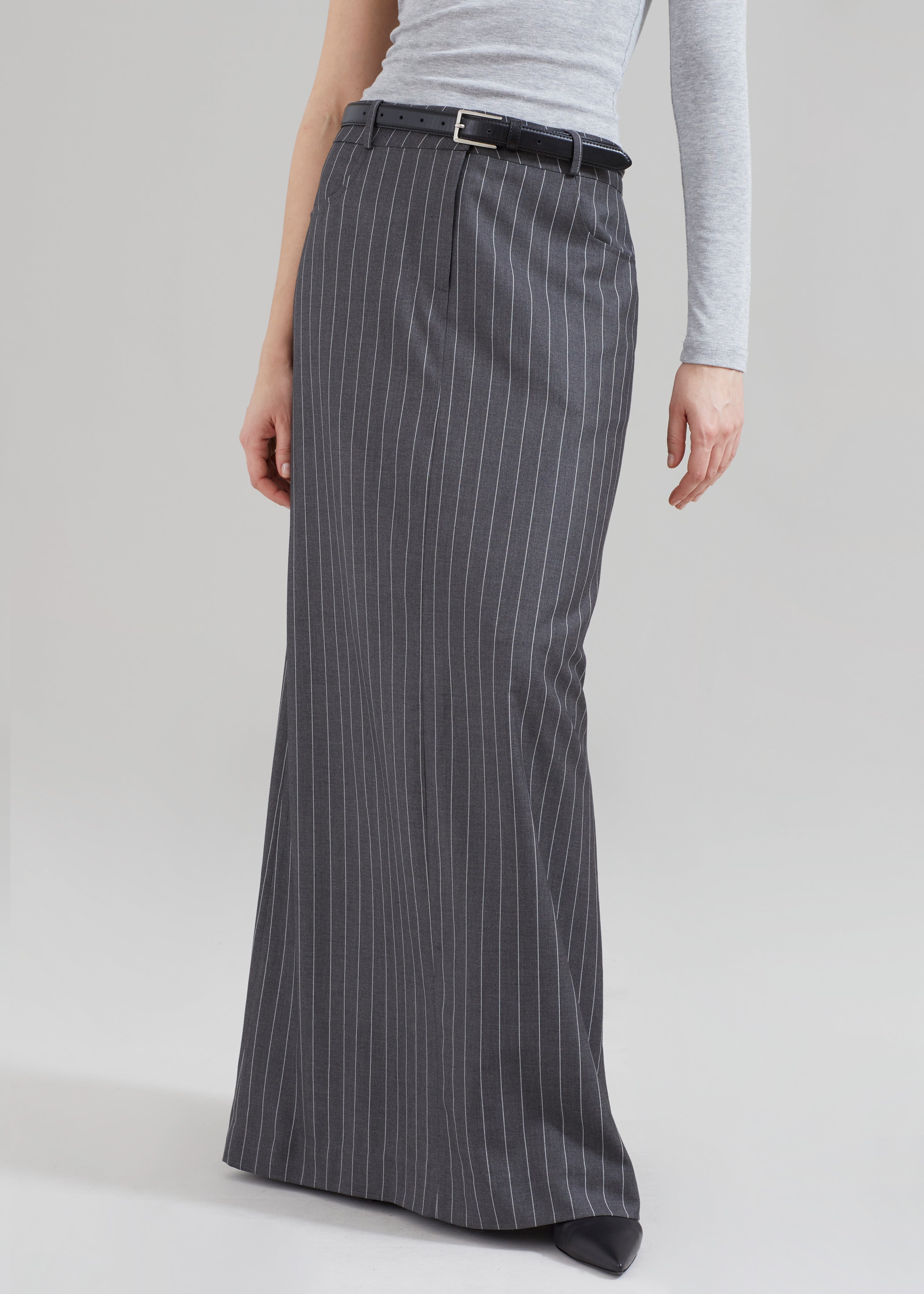 Long pencil 2025 skirt gray