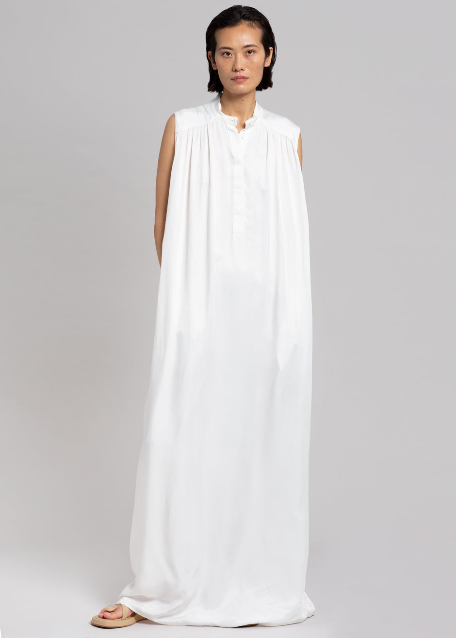 MATIN Sleeveless Button-up Dress - Off White - 5