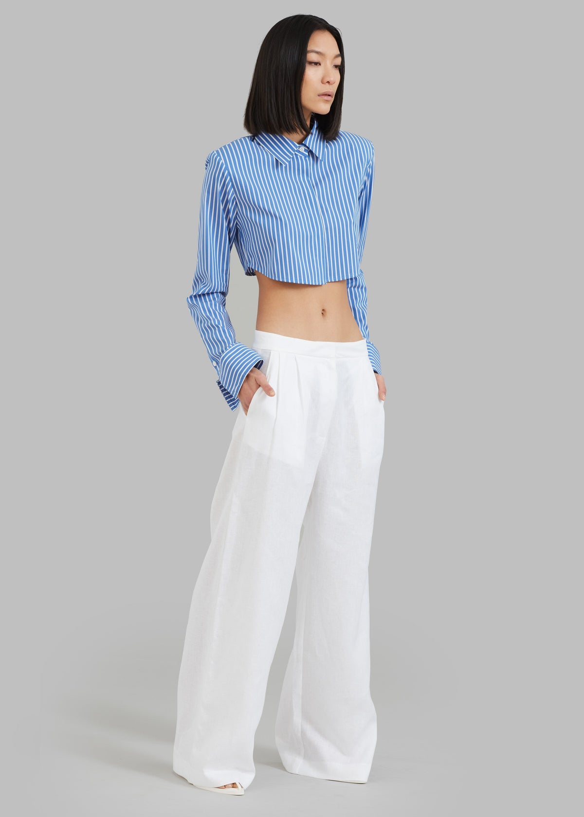 MATIN Tailored Wide Leg Pant - Natural - 6