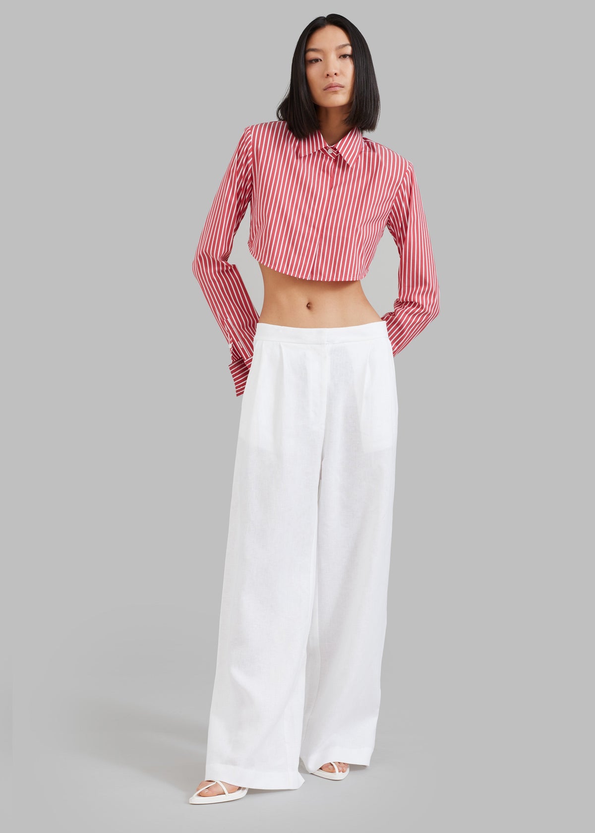 MATIN Tailored Wide Leg Pant - Natural - 4