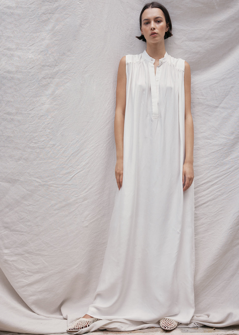 MATIN Sleeveless Button-up Dress - Off White
