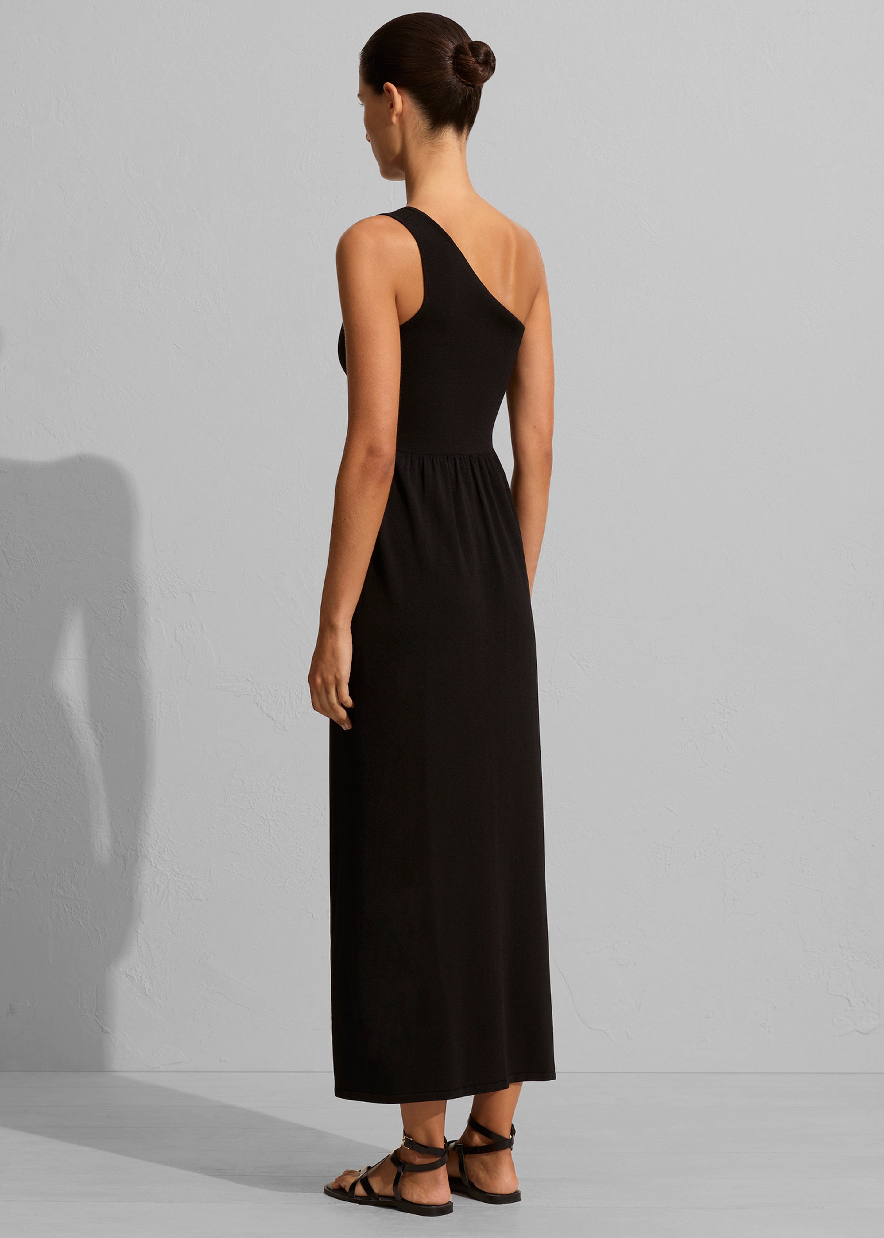 Matteau Asymmetric Knit Dress - Black - 4
