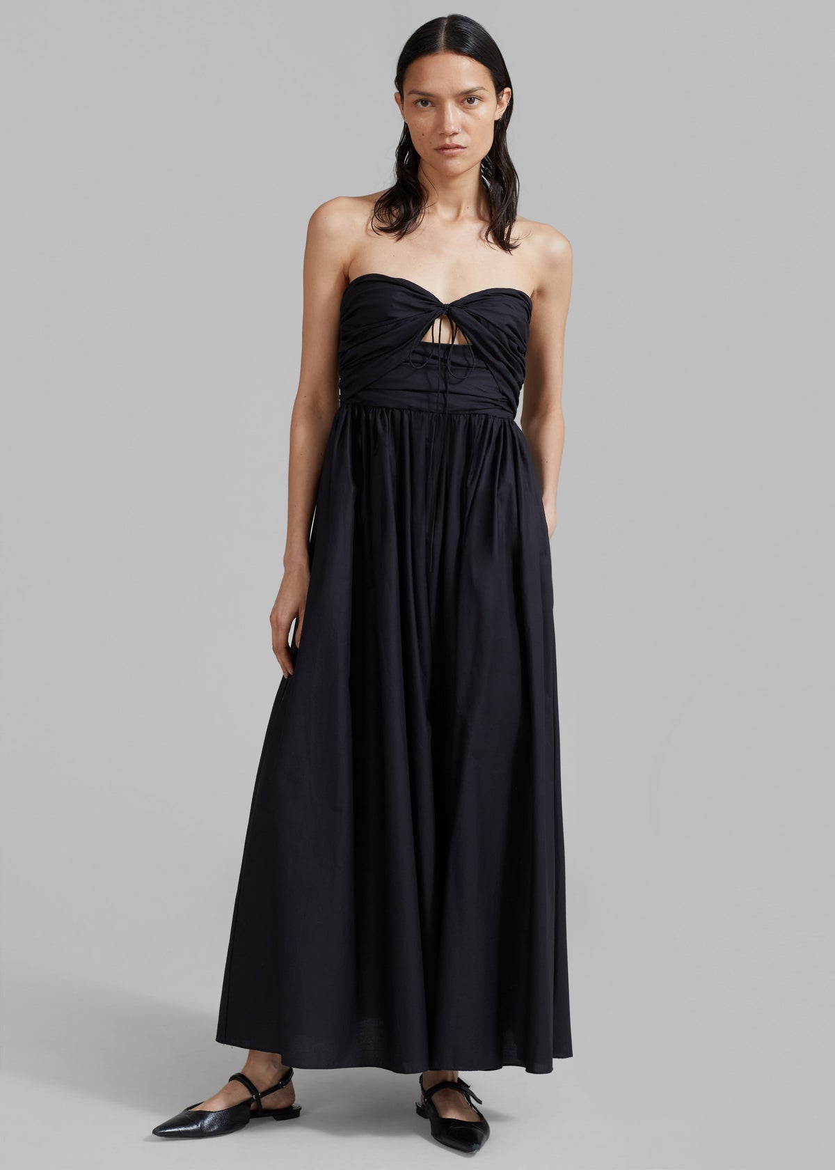 Matteau Bandeau Rouched Sundress - Black - 5