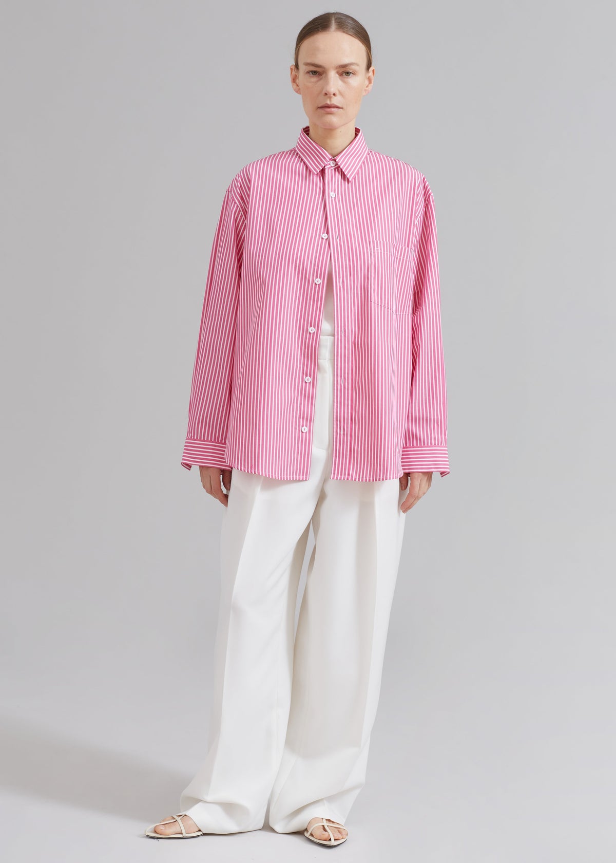 Matteau Classic Stripe Shirt - Sherbet - 2