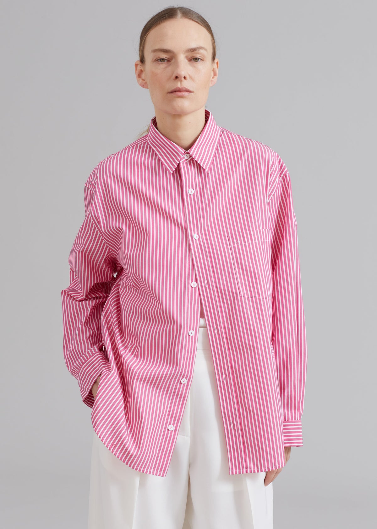 Matteau Classic Stripe Shirt - Sherbet - 3