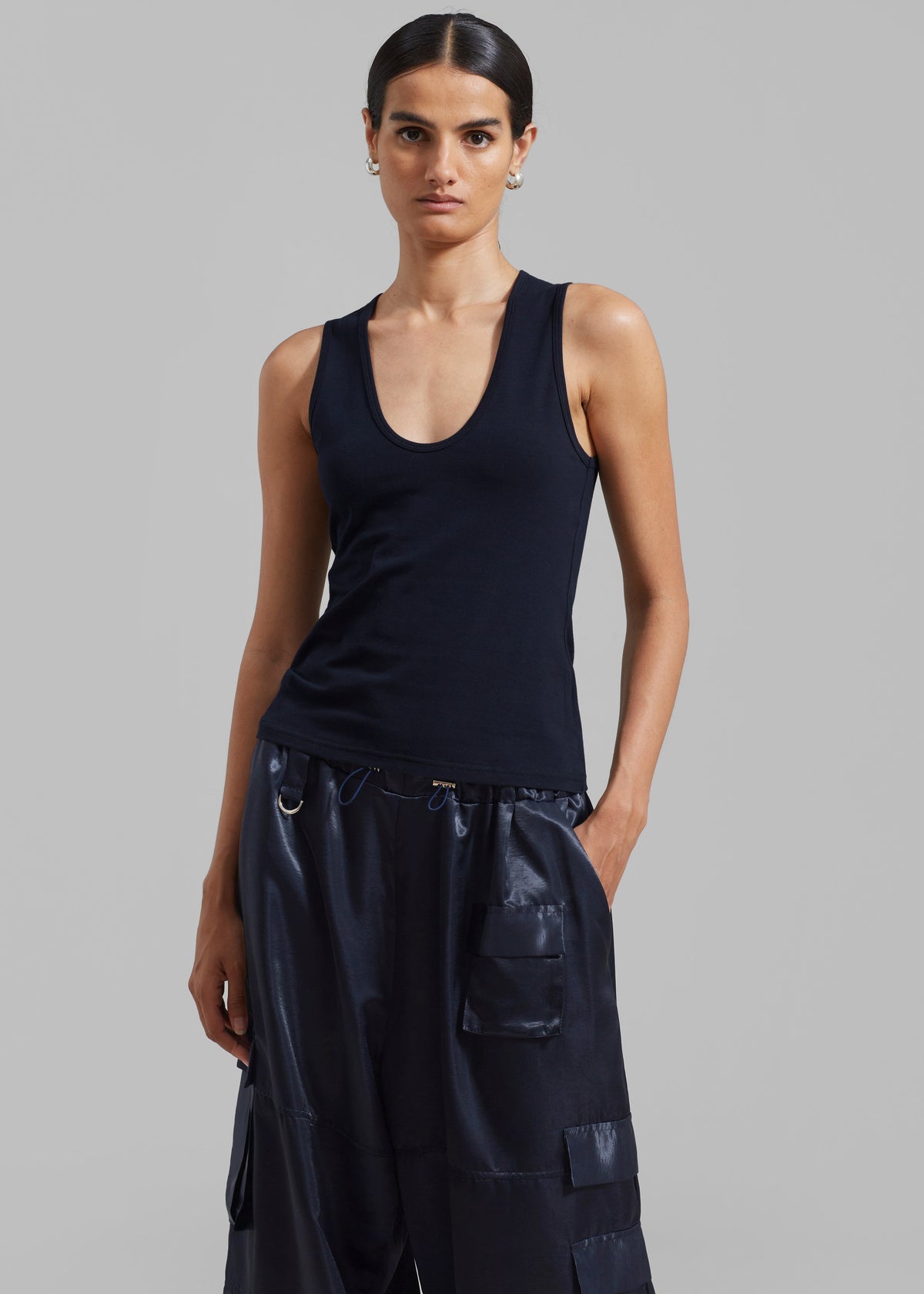 Matteau Deep U Tank - Navy - 1