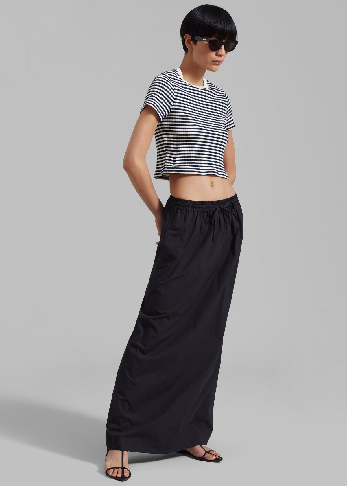 Matteau Relaxed Drawcord Skirt - Black - 1