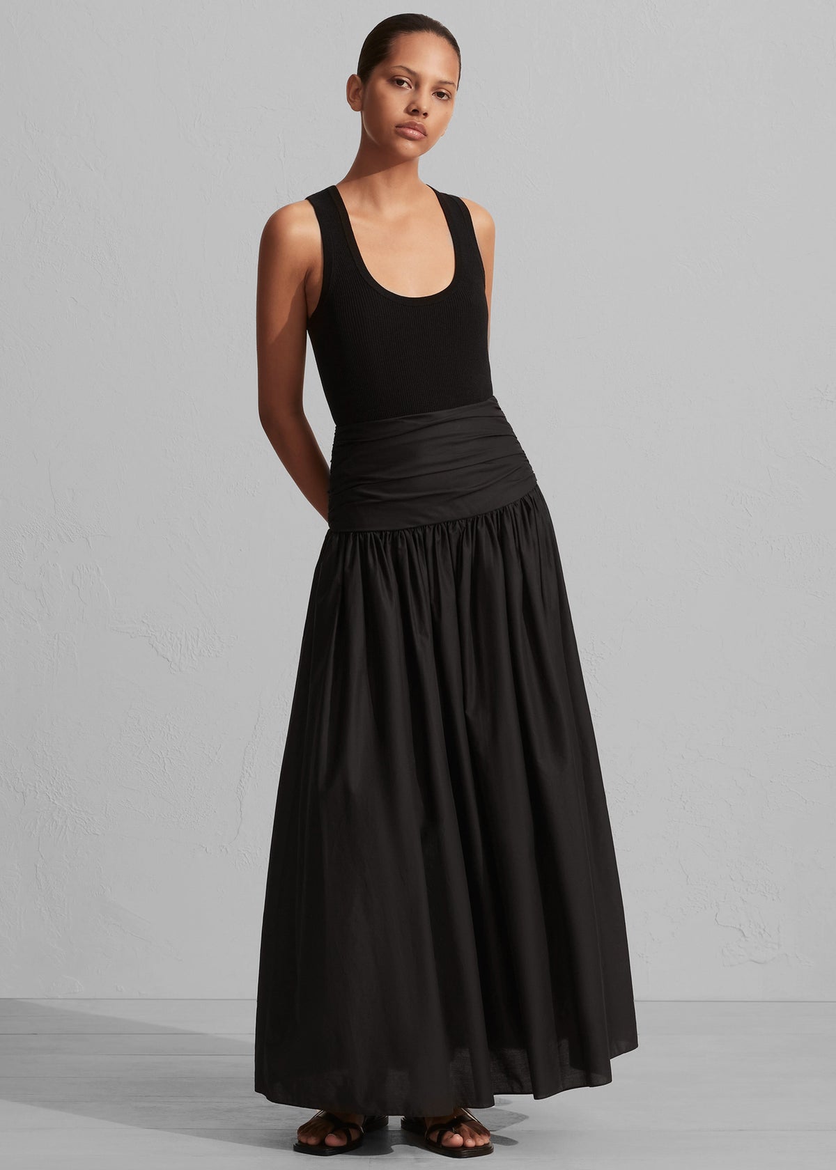 Matteau Rouched Maxi Skirt - Black - 5