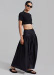 Matteau Ruched Maxi Skirt - Black