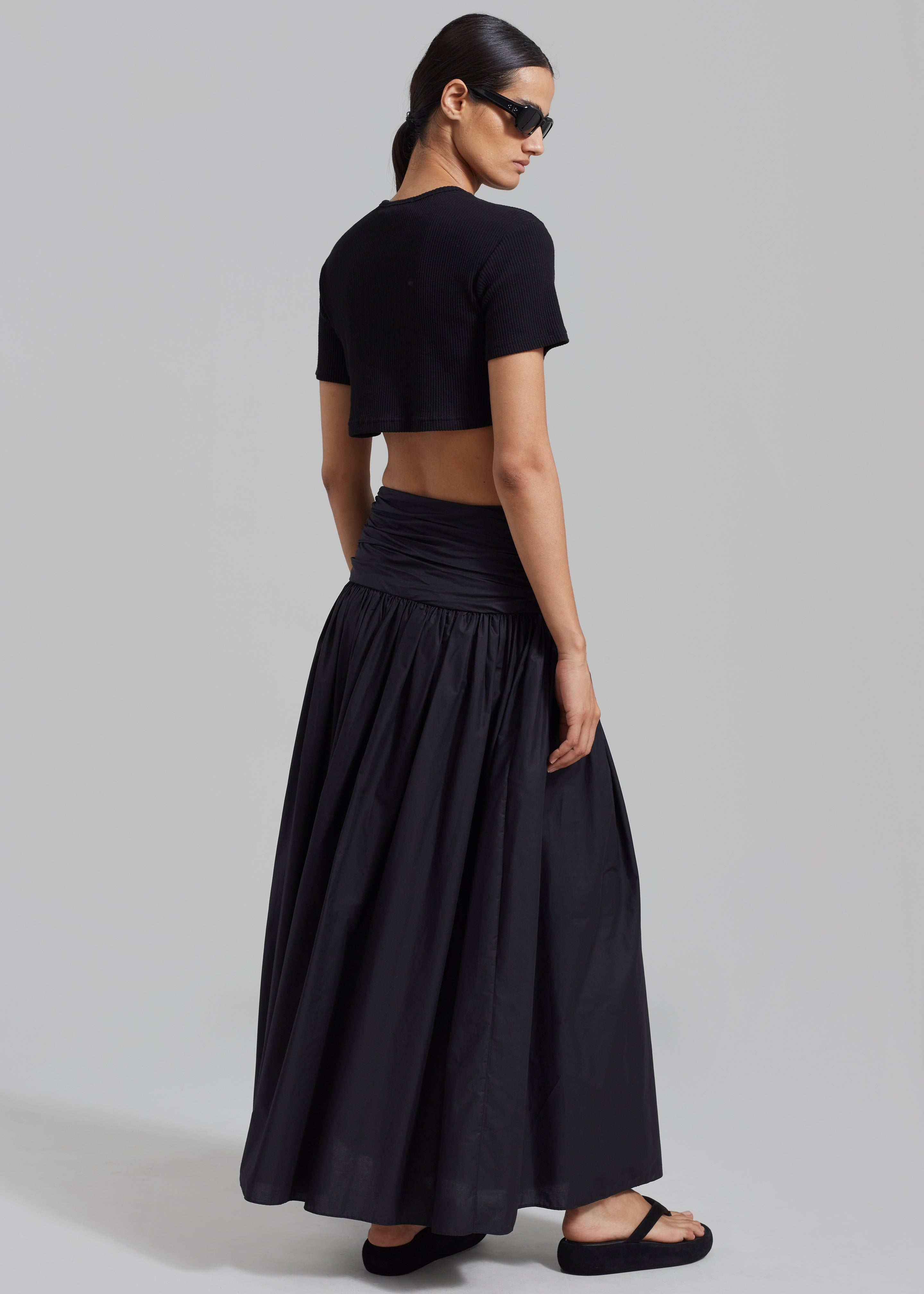Matteau Rouched Maxi Skirt - Black - 7