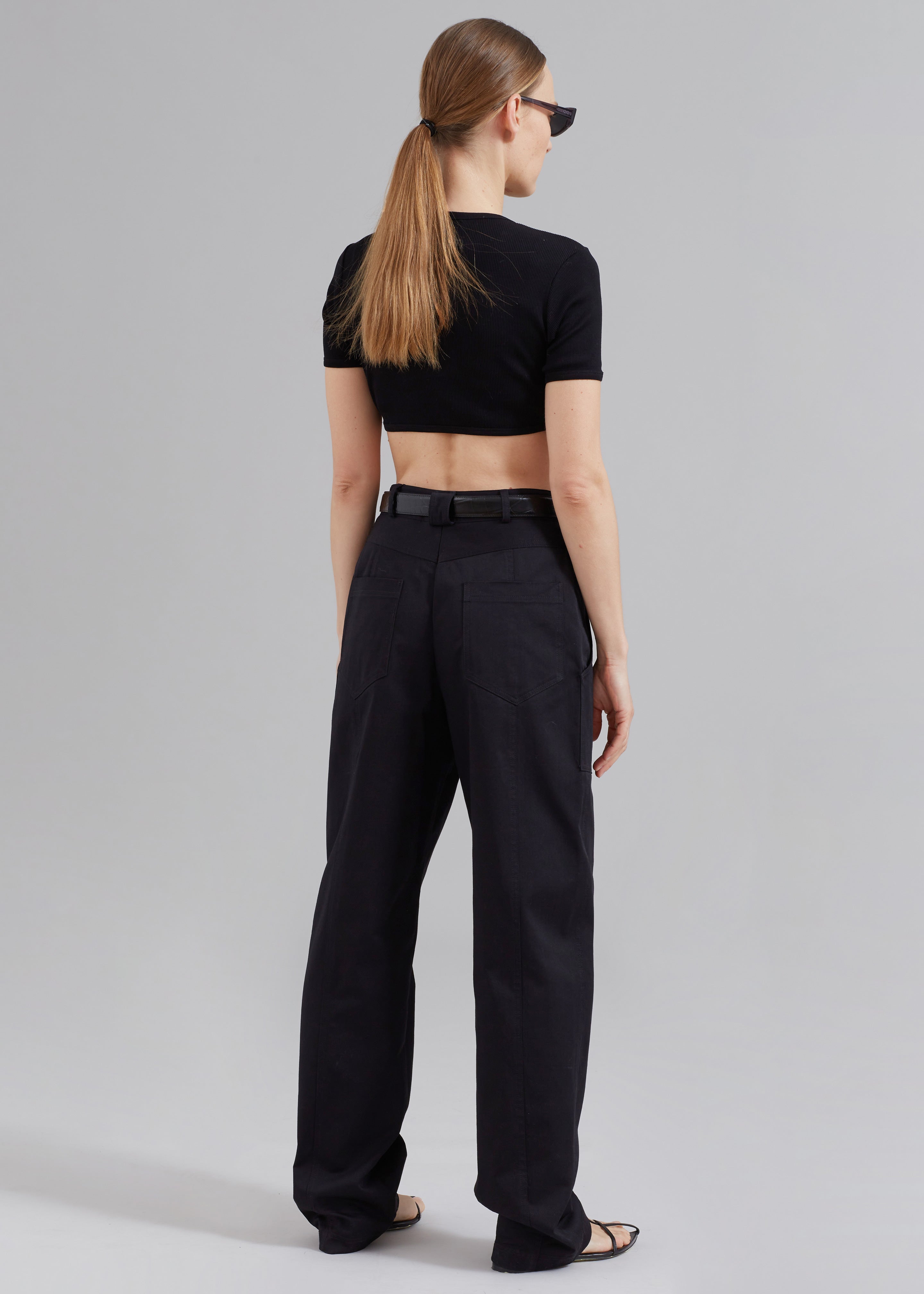 Oversized utility trousers - Black - Ladies | H&M IN