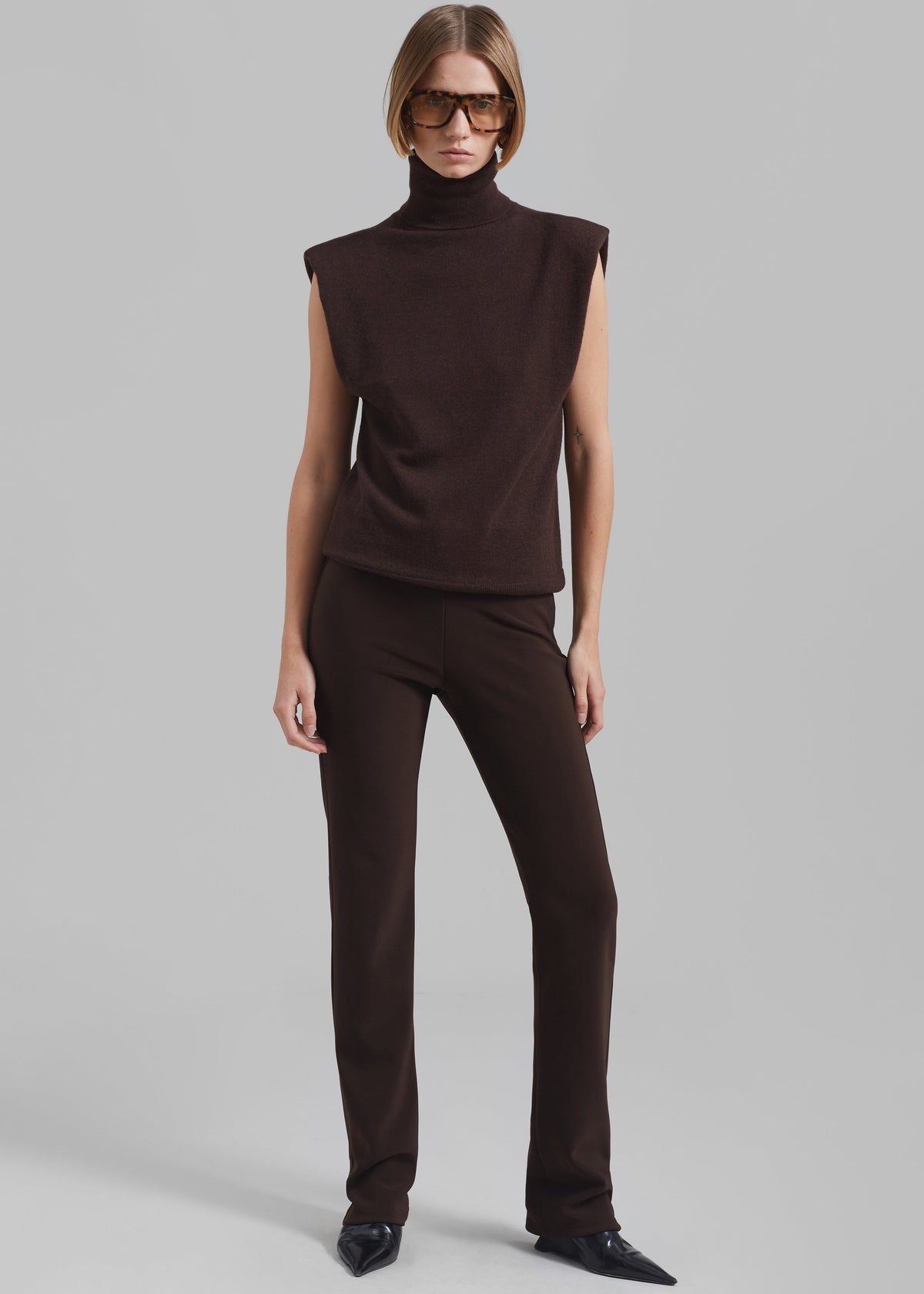 Mckenna Tailored Leggings - Brown - 1