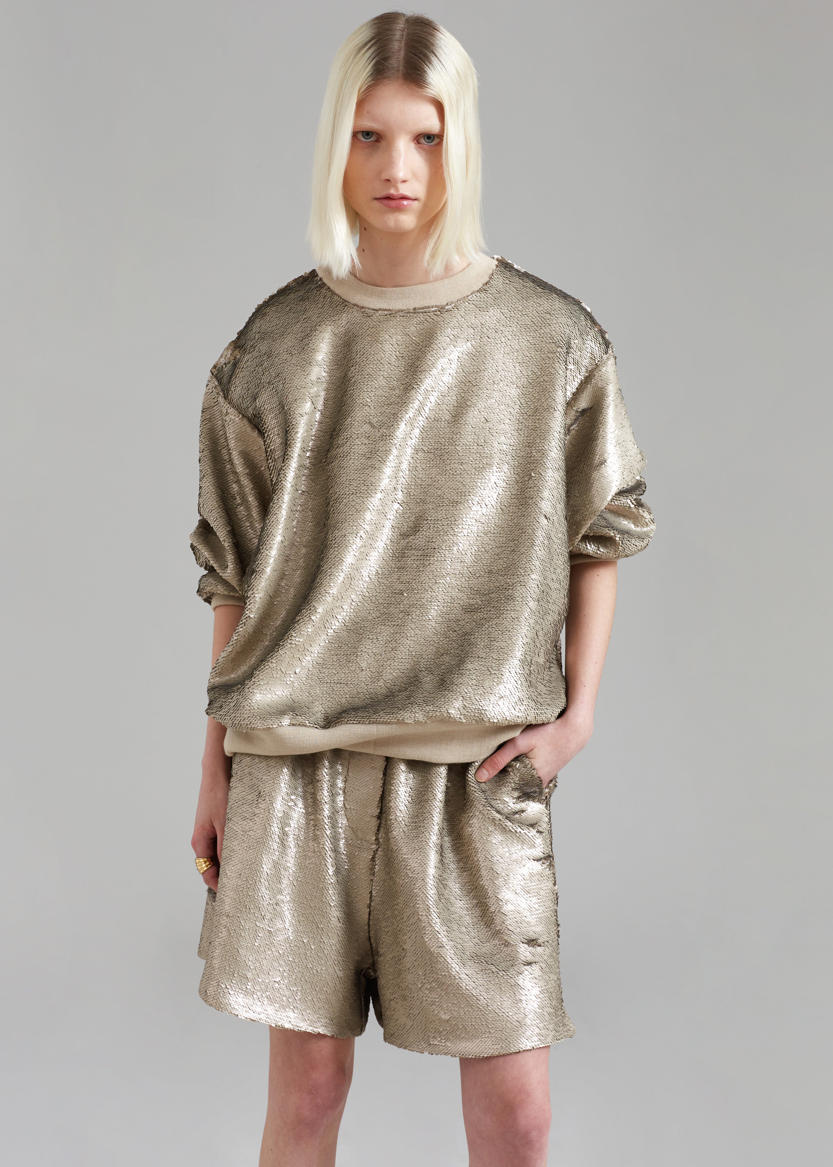 Metz Sequins Sweatshirt - Bronze - 6