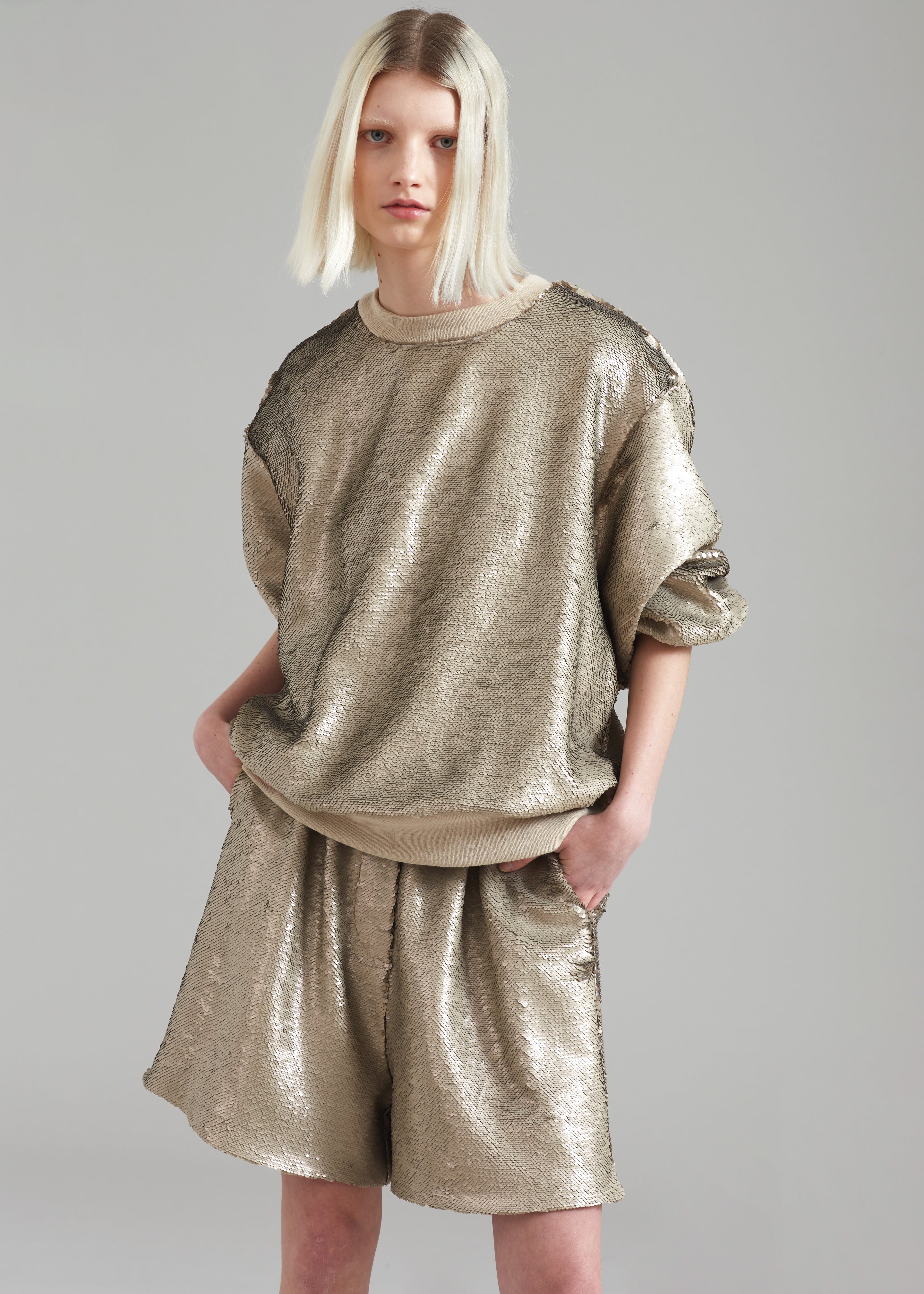 Metz Sequins Sweatshirt - Bronze - 3