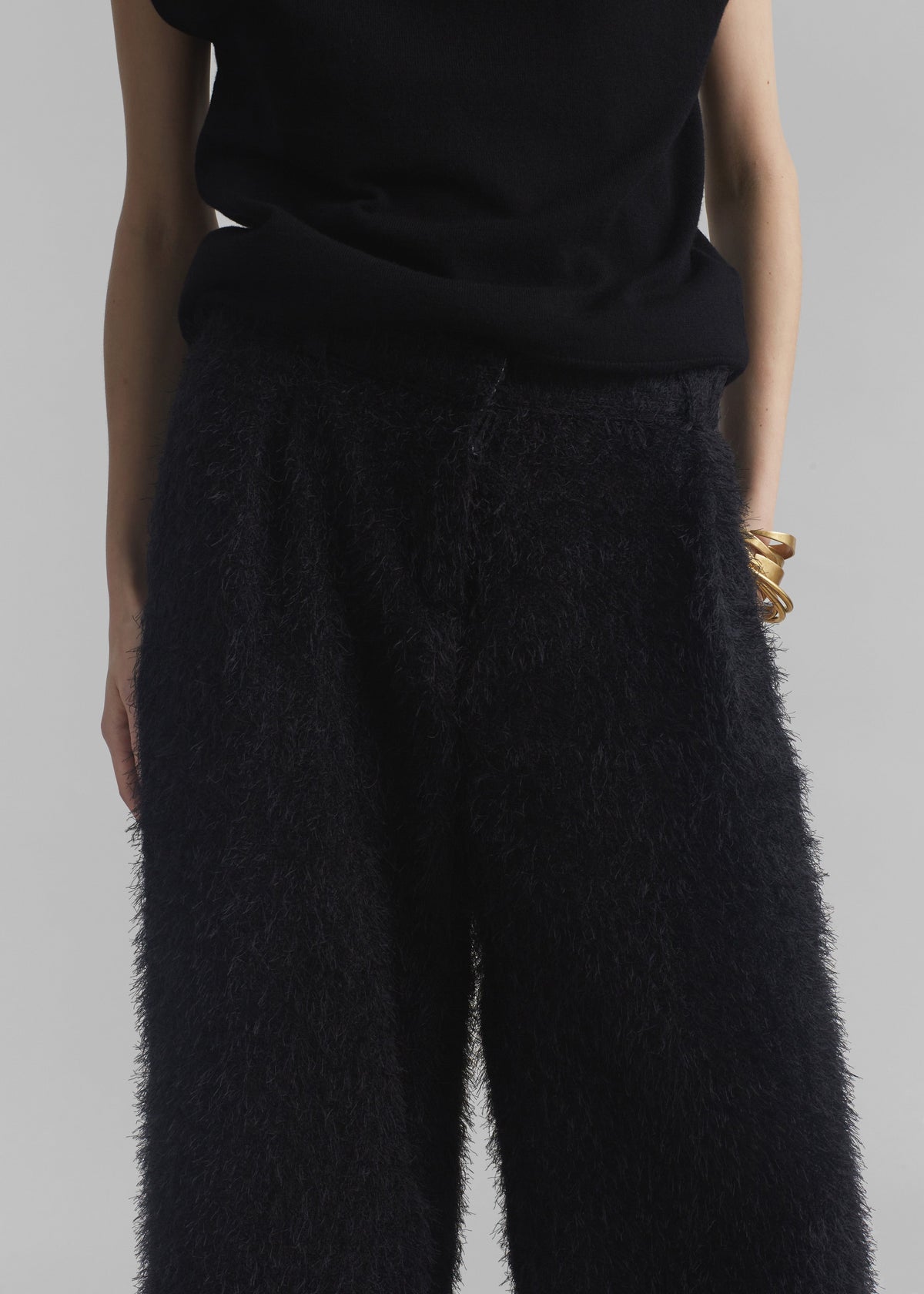 Millie Fluffy Pants - Black - 6