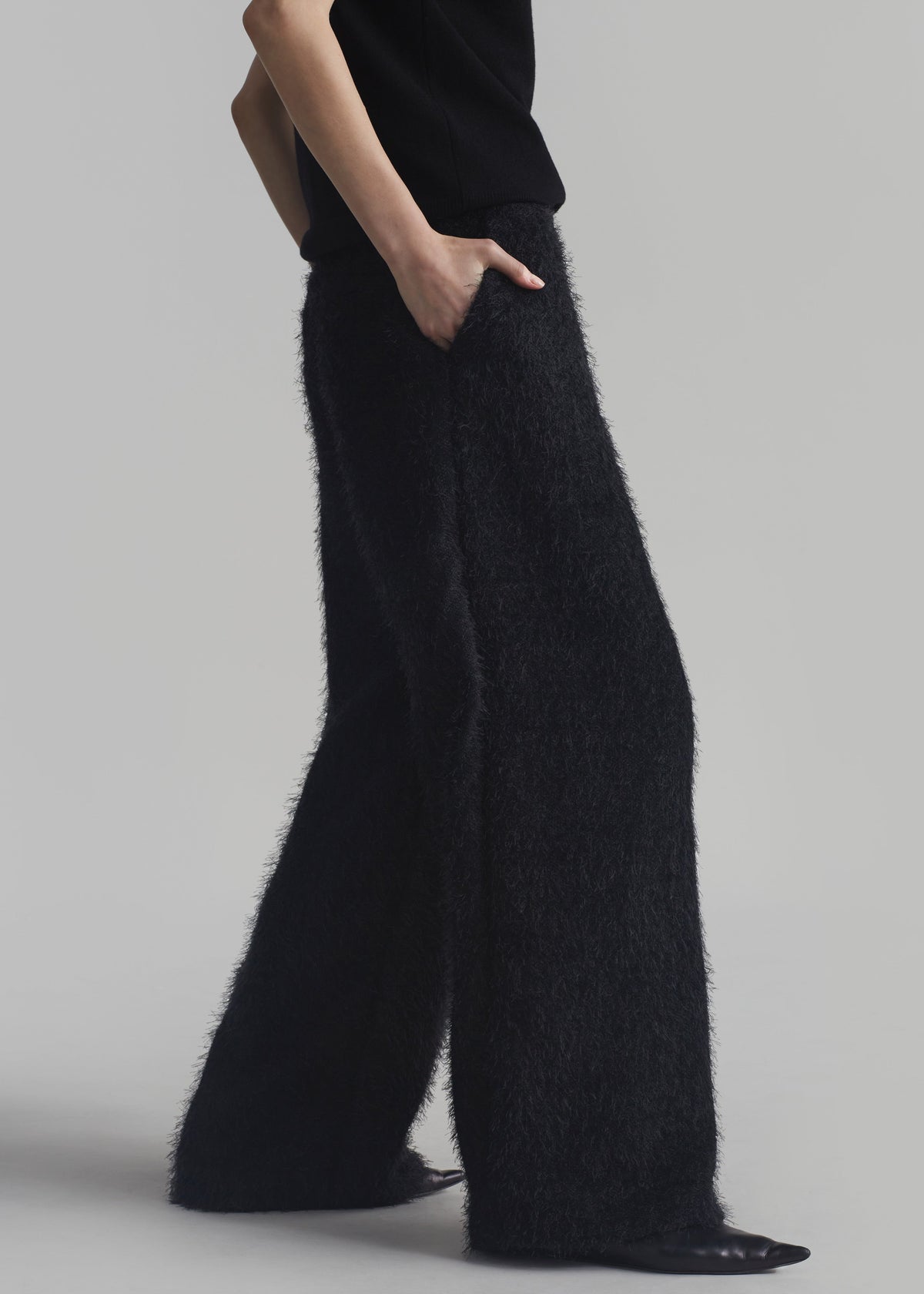 Millie Fluffy Pants - Black - 7