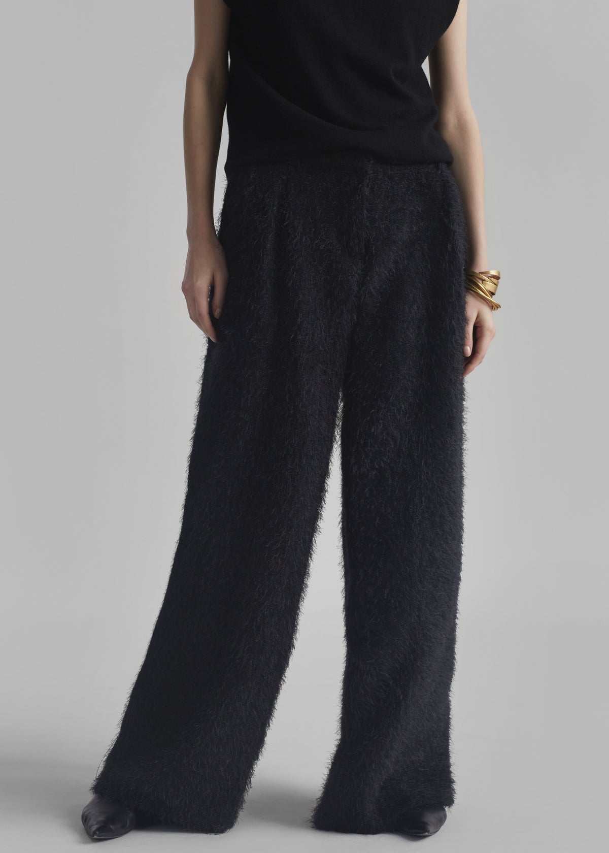 Millie Fluffy Pants - Black - 2
