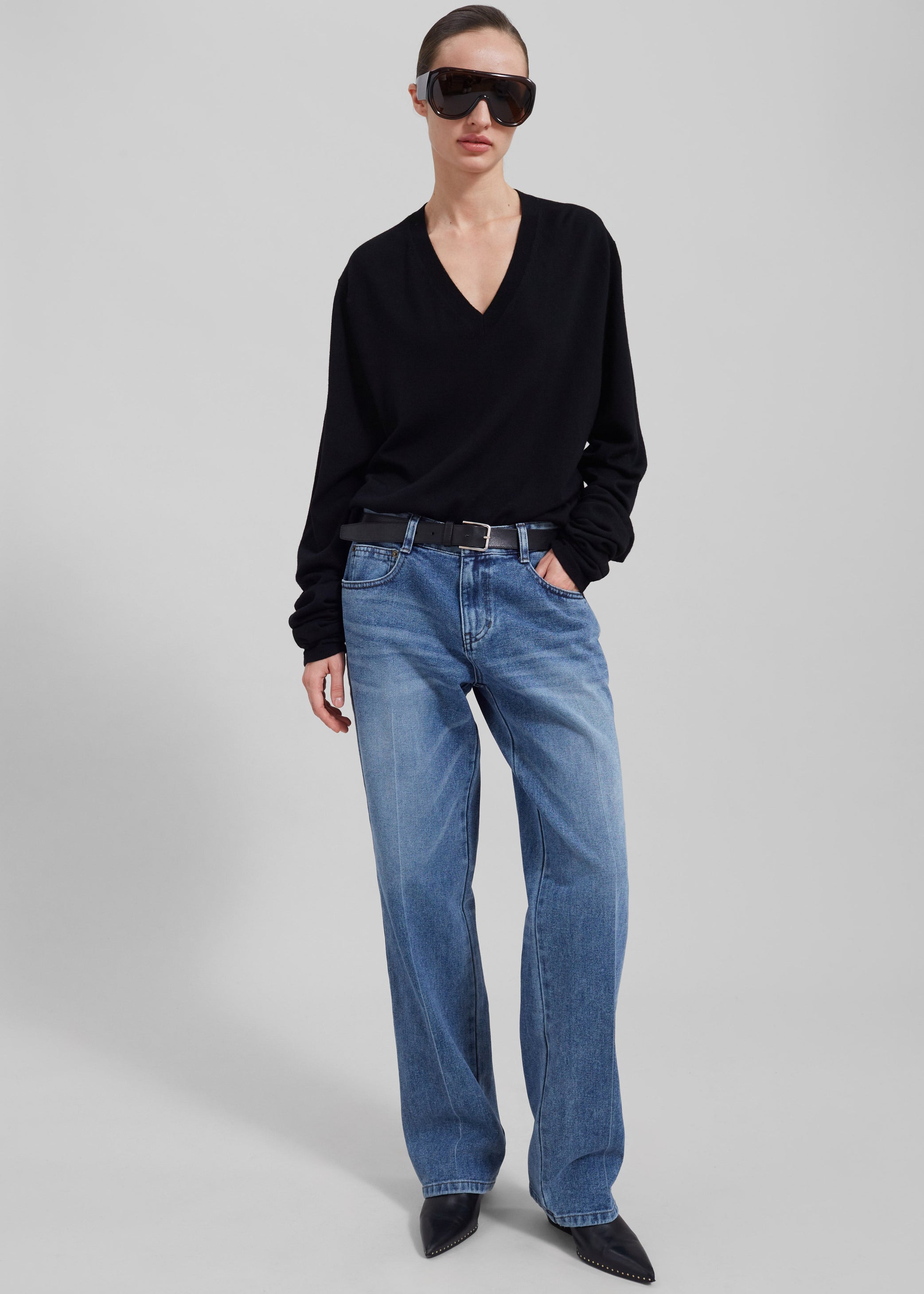 Shop the look image for Montrose Straight Leg Jeans - Blue Wash