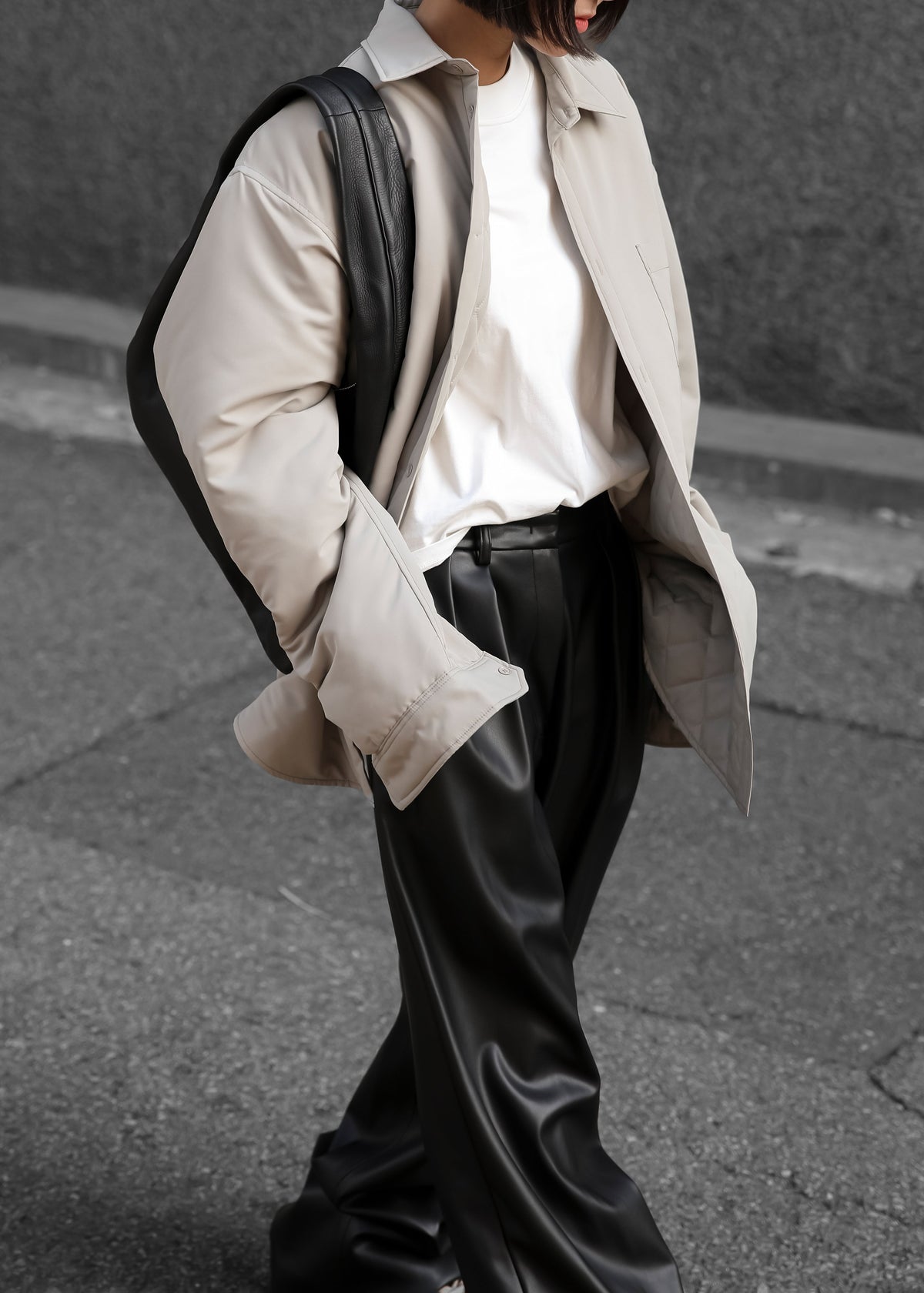 Dean Padded Shirt Jacket - Mastic - 3