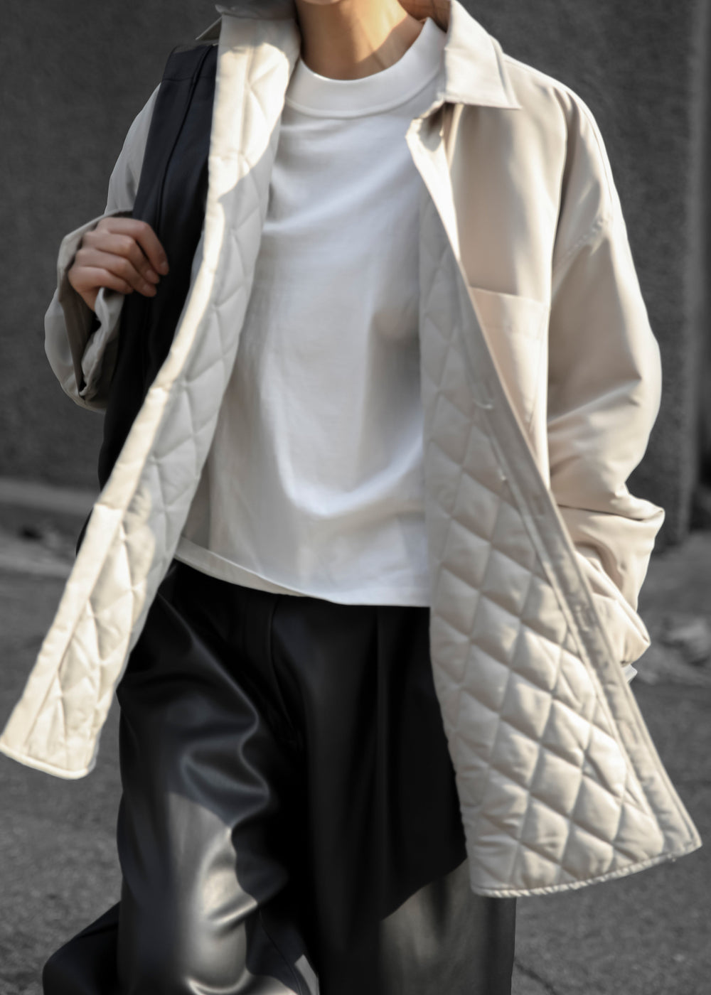 Dean Padded Shirt Jacket - Mastic - 1