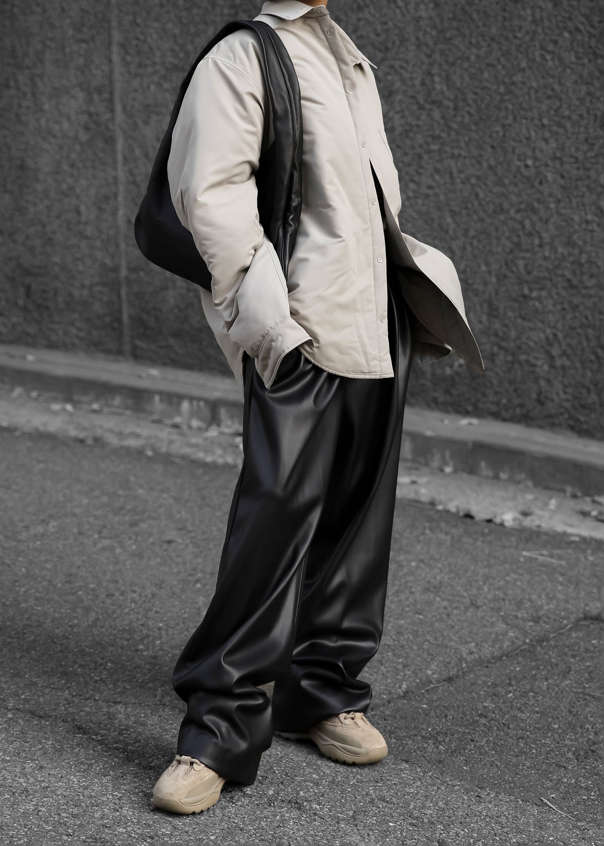 Dean Padded Shirt Jacket - Mastic - 1