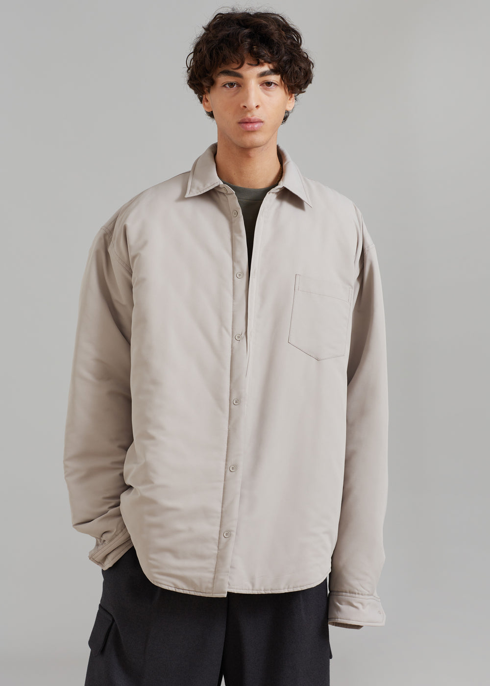 Dean Padded Shirt Jacket - Mastic