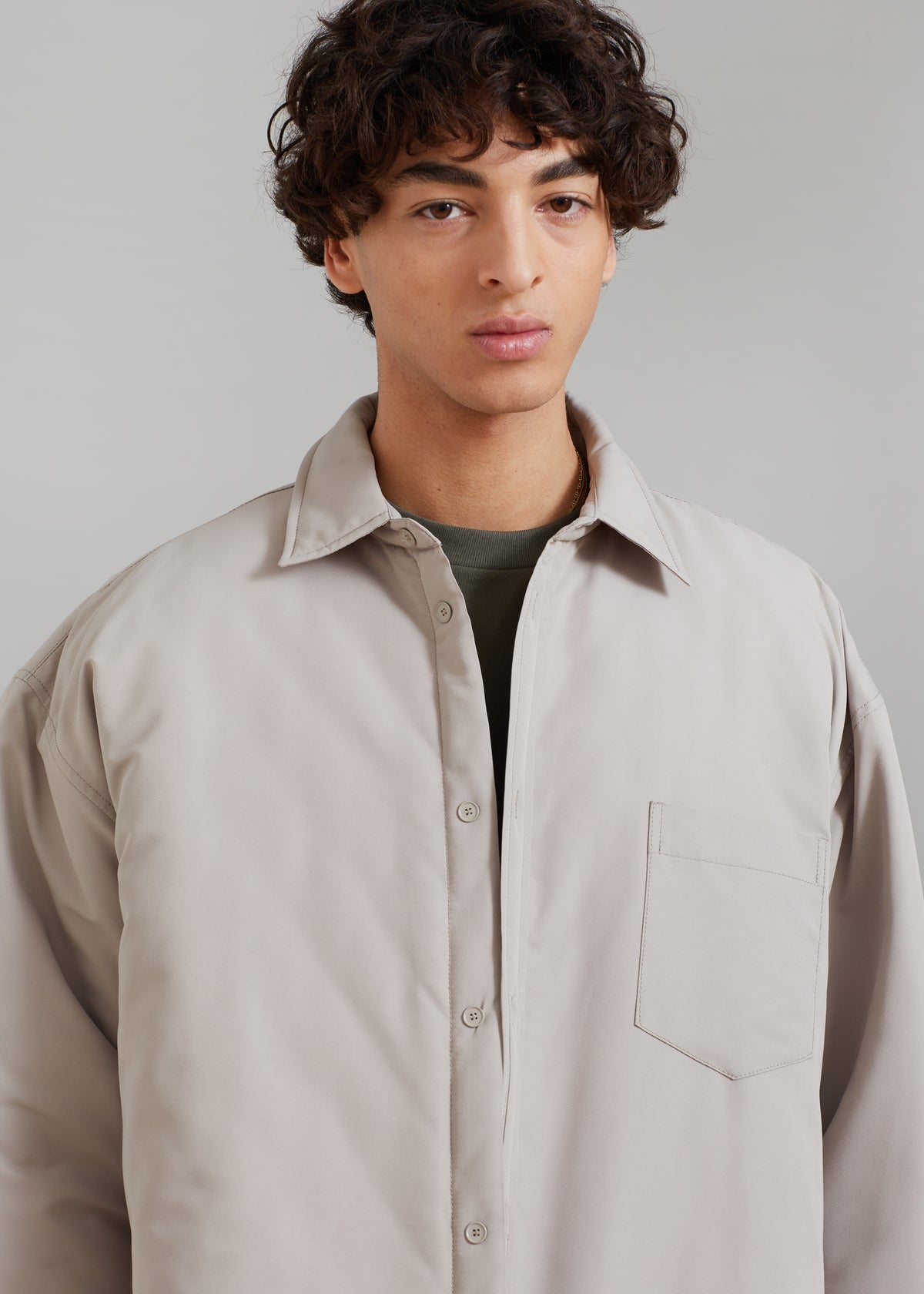 Dean Padded Shirt Jacket - Mastic - 9