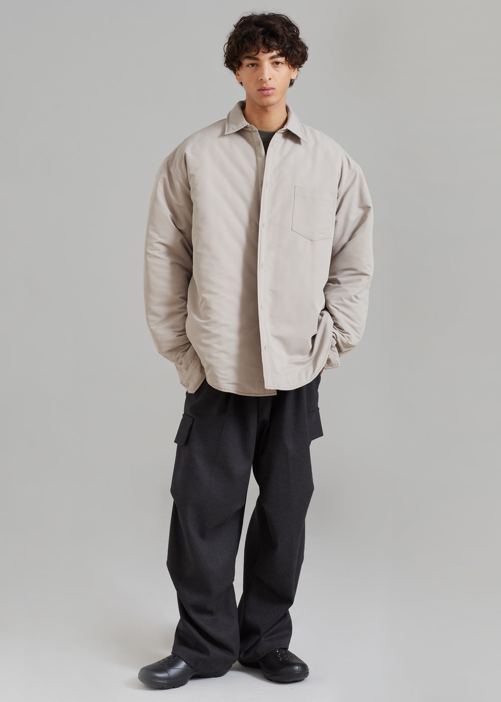 Dean Padded Shirt Jacket - Mastic - 1