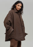 Maine Padded Shirt Jacket - Brown