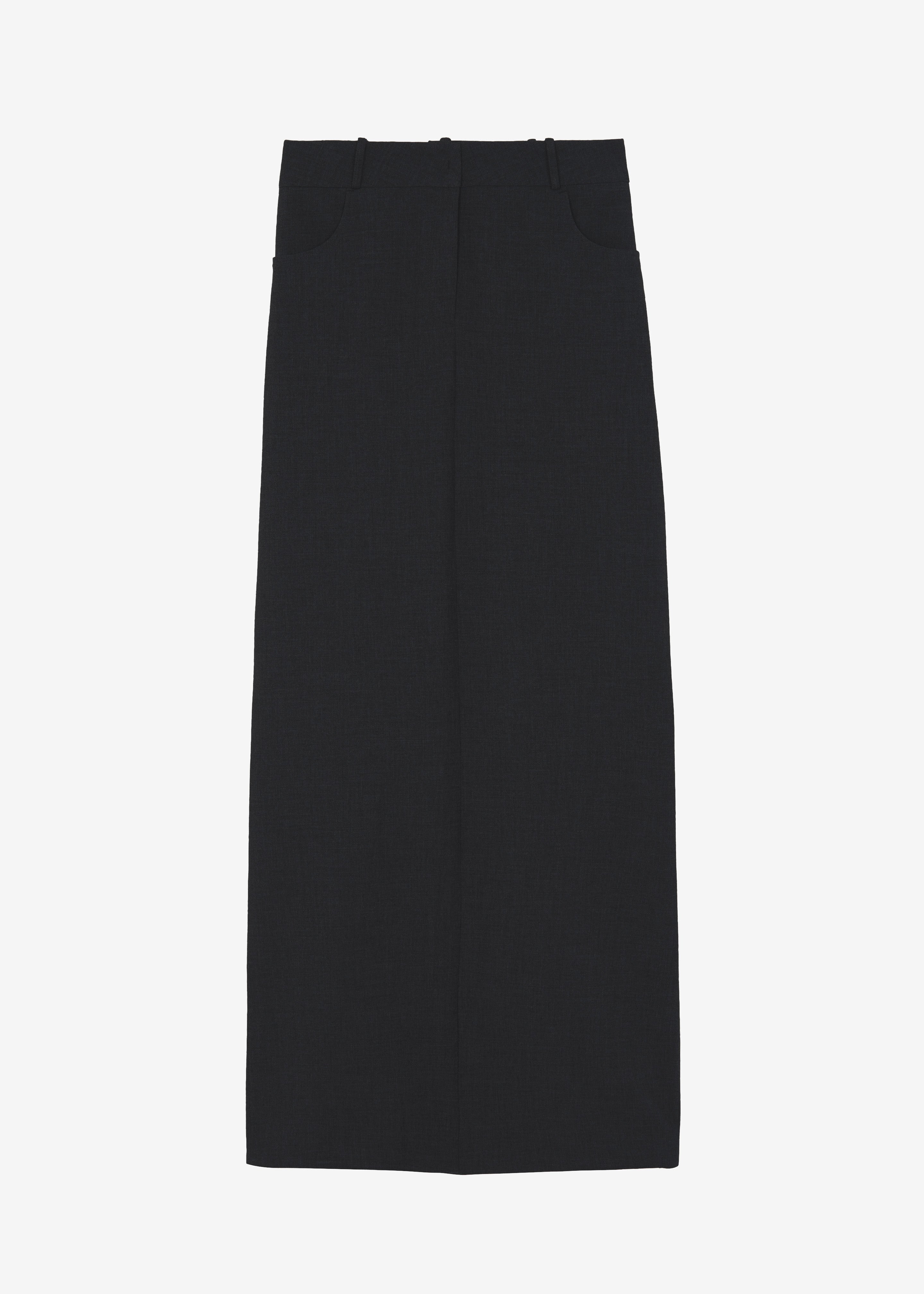 Malvo Long Pencil Skirt Black