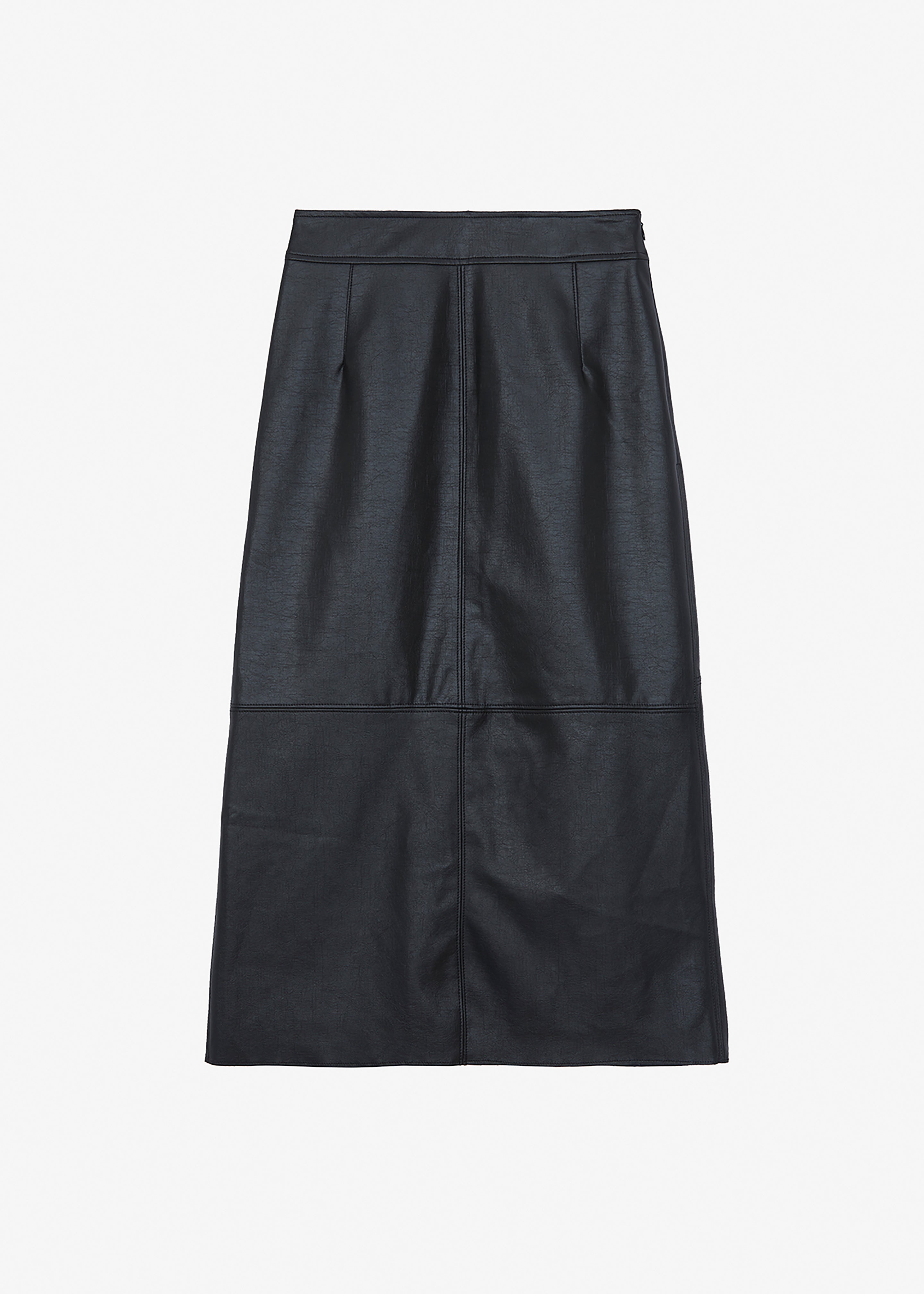 Manyne Faux Leather Pencil Skirt - Black - 10
