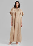 Matteau Button Front Djellaba Dress - Sand Stripe