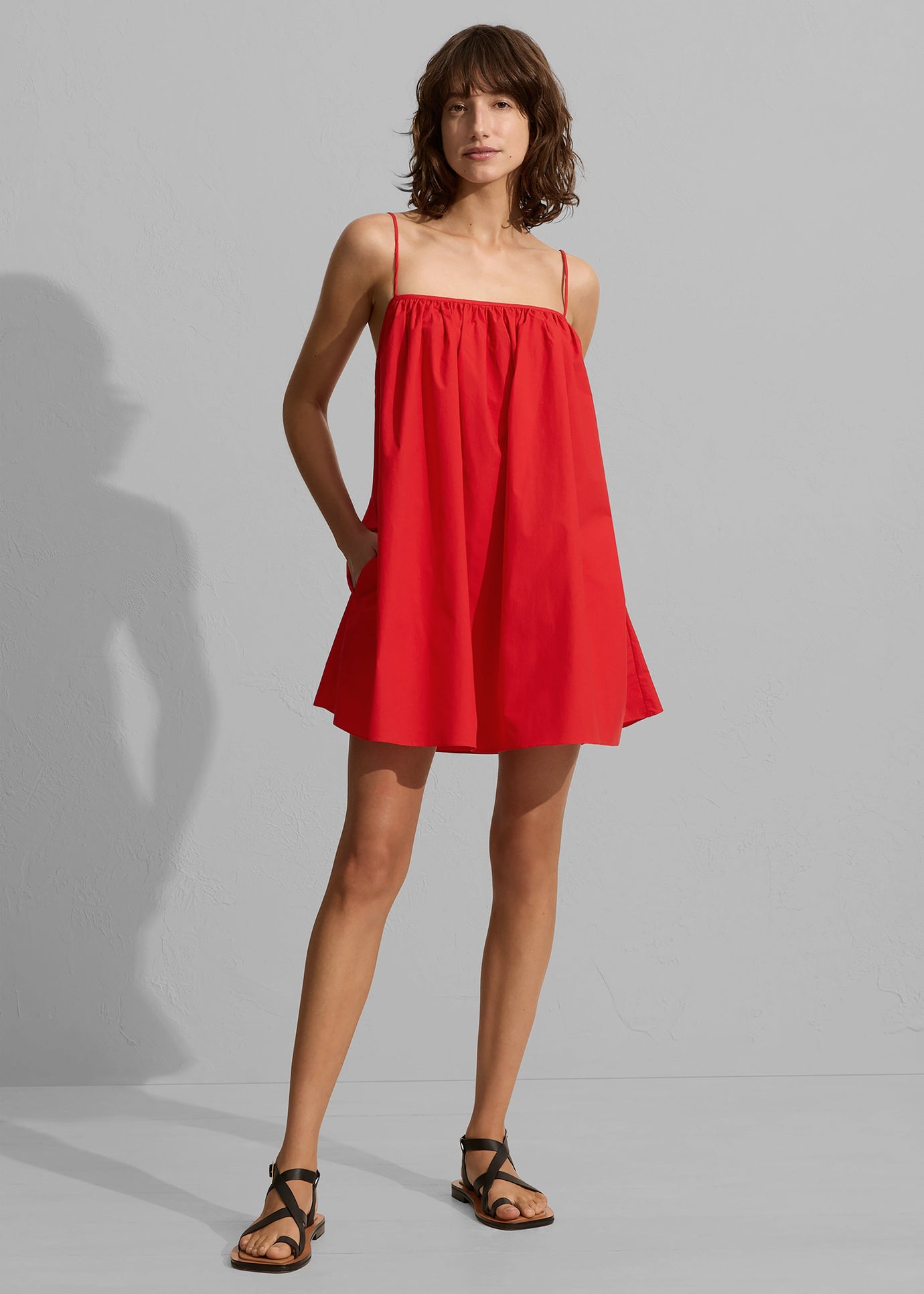 Matteau Voluminous Cami Mini Dress - Rosso