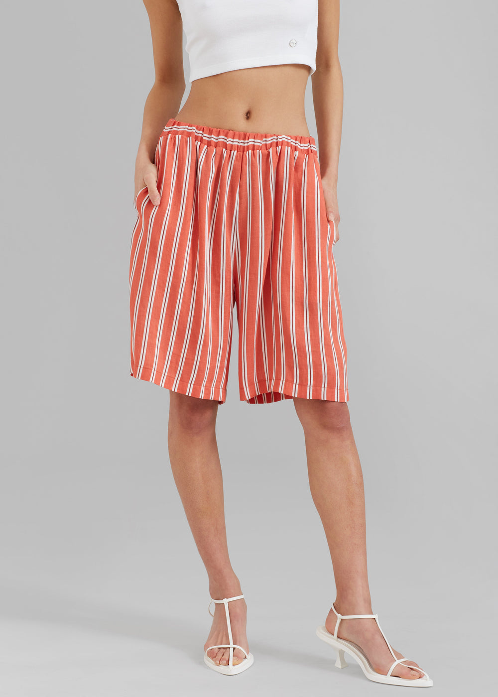 MATIN Isola Pull On Short - Red Stripe - 1