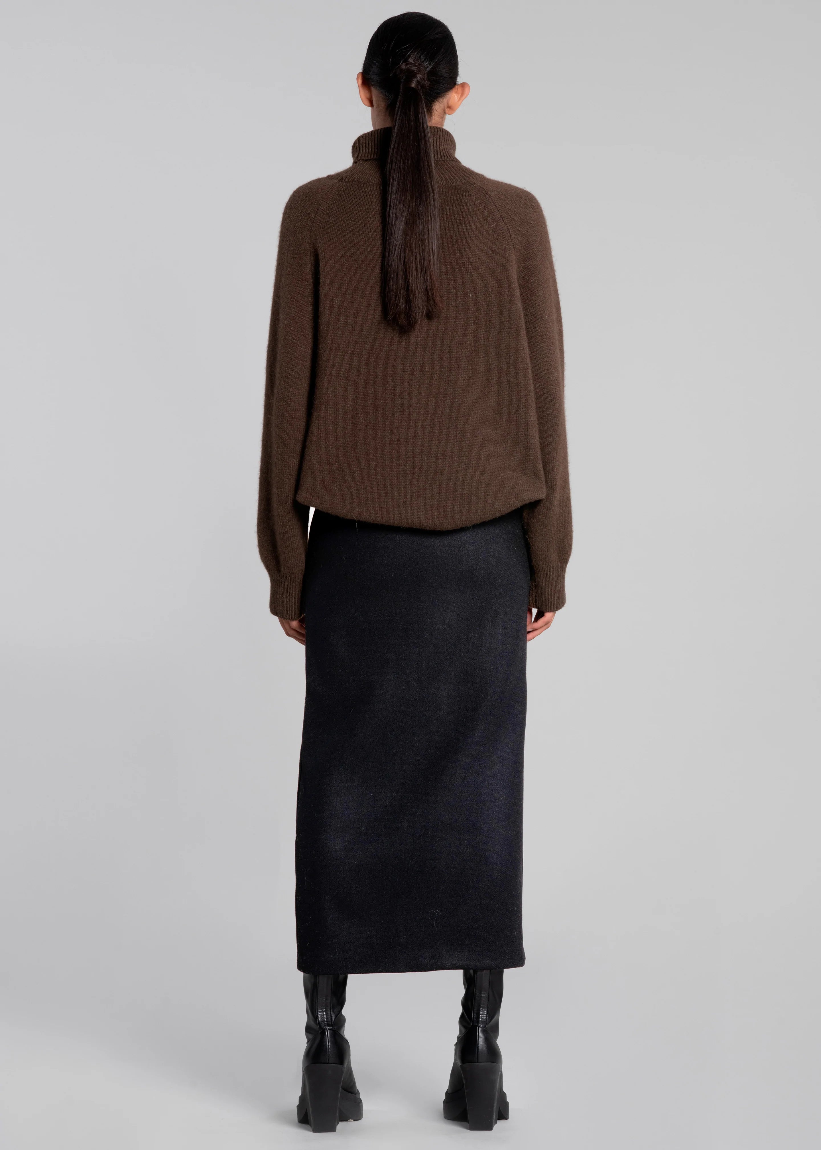 Neasi Wool-Blend Pencil Skirt - Black - 7