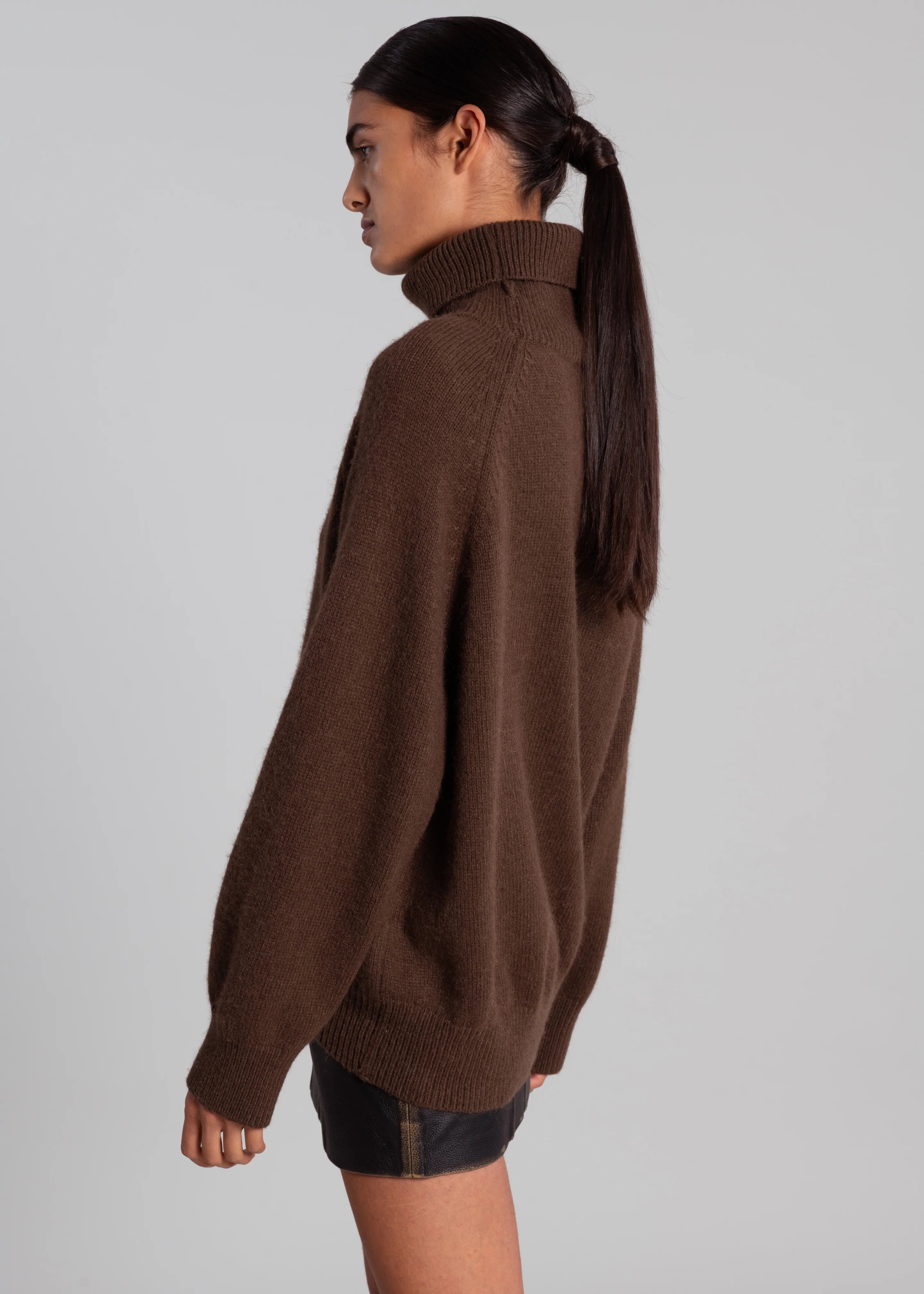 Moreen Turtleneck Sweater - Brown - 6