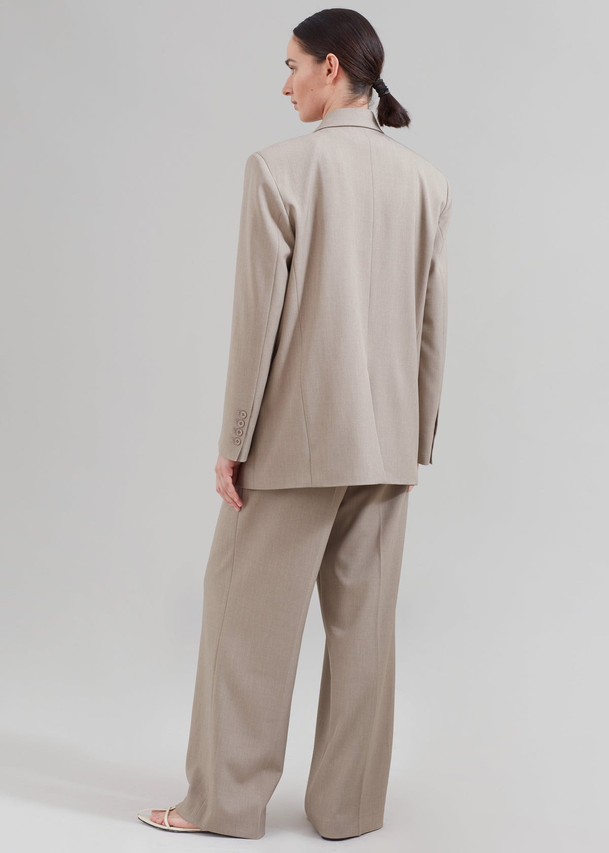 Nessi Double Breasted Blazer - Taupe - 10
