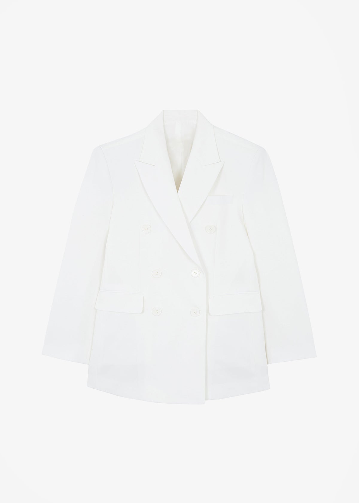 Nessi Double Breasted Blazer - White - 11