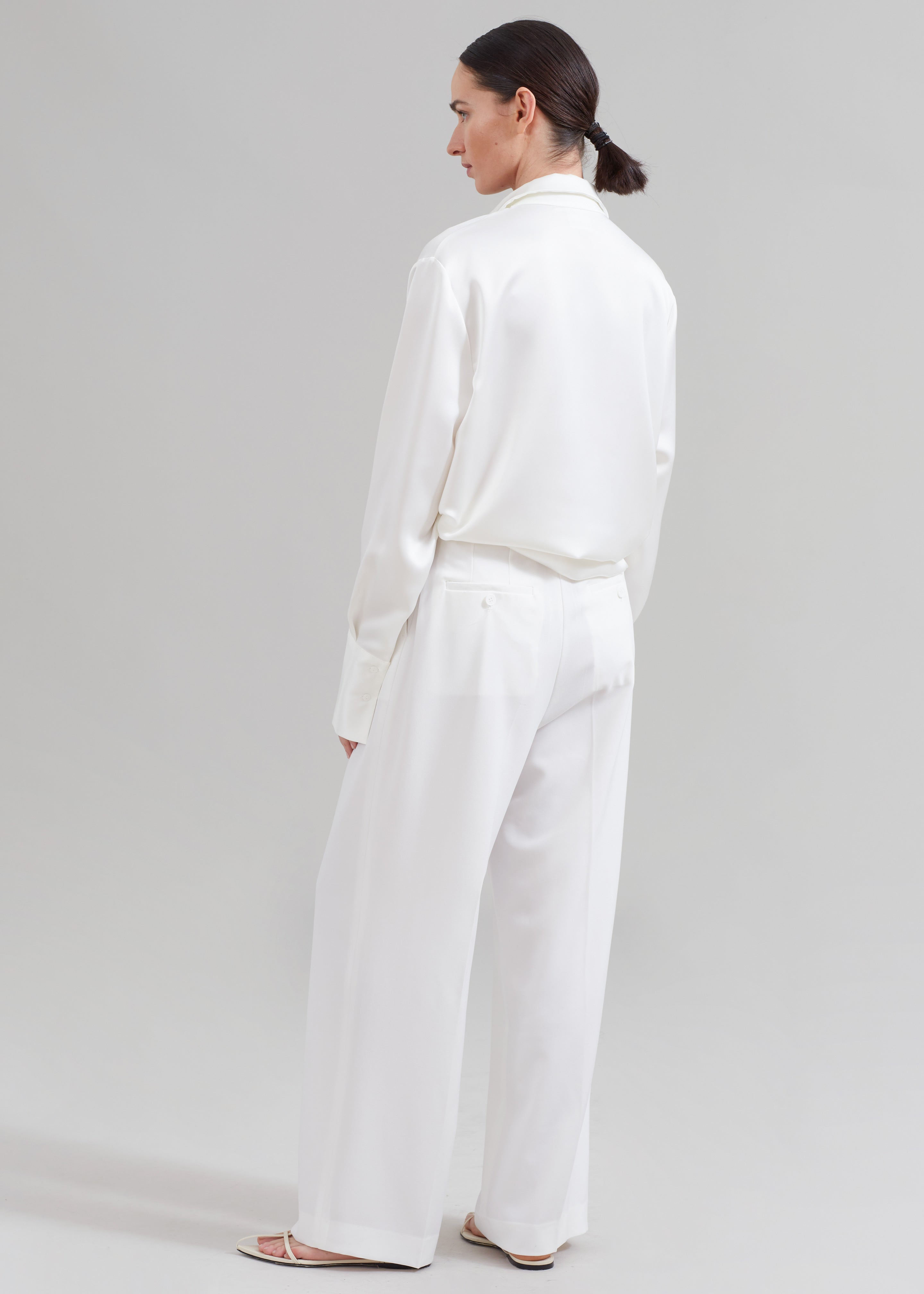 Nessi Pintuck Trousers - White - 9