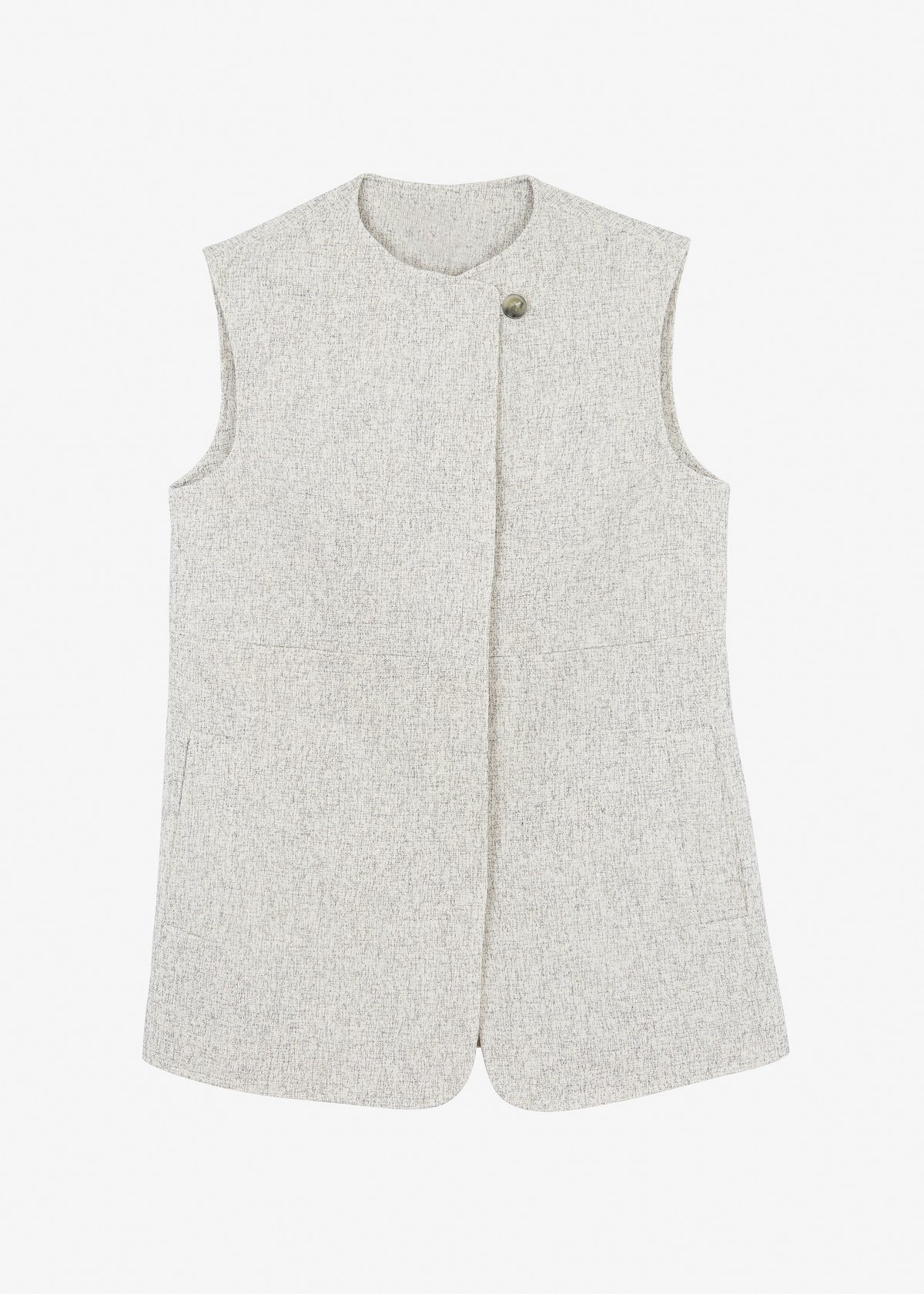 Nevaeh Tweed Vest - Beige - 15