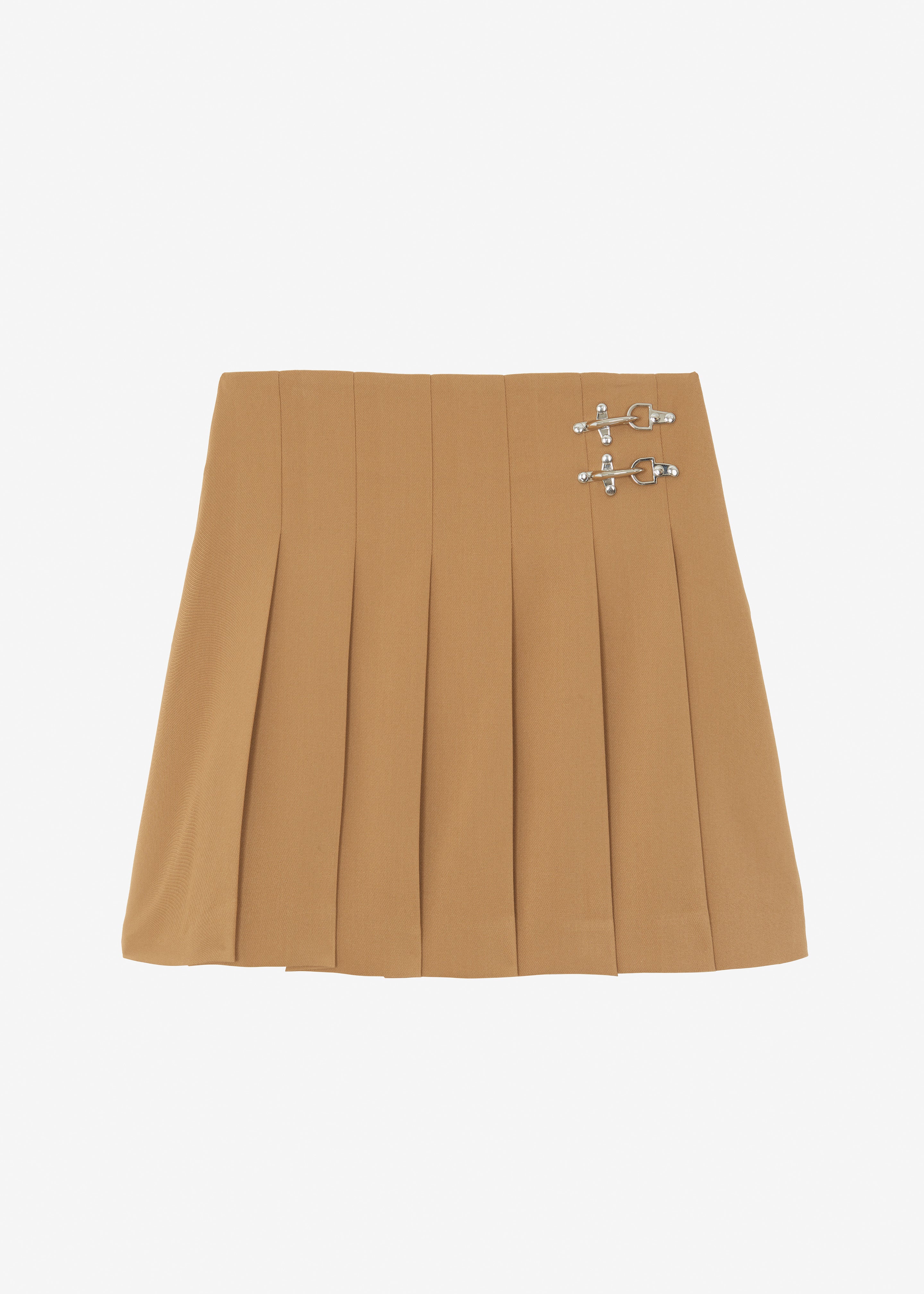 Nyra Pleated Skirt - Camel - 7