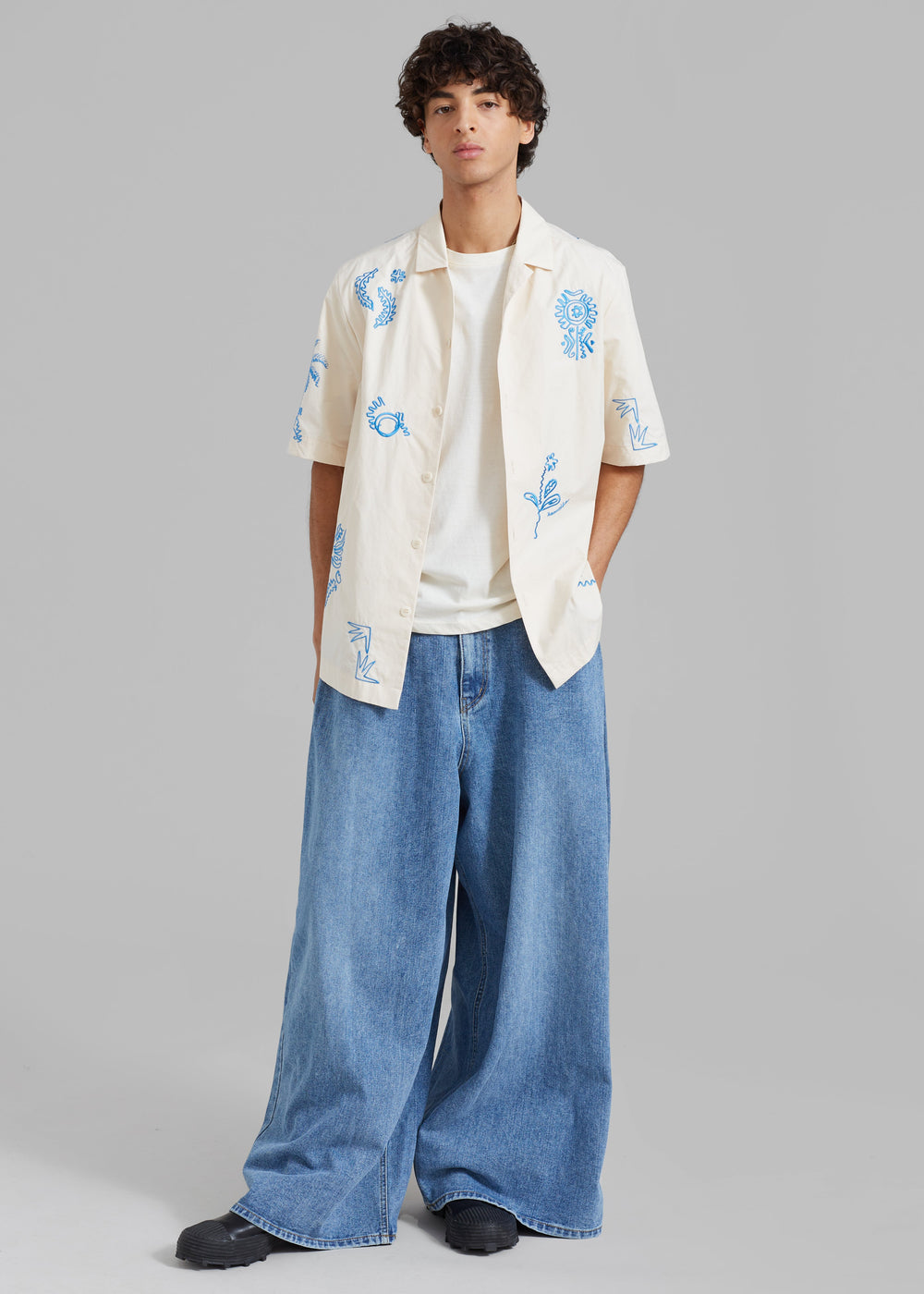 Nanushka Bodil Camp Shirt - Creme - 1