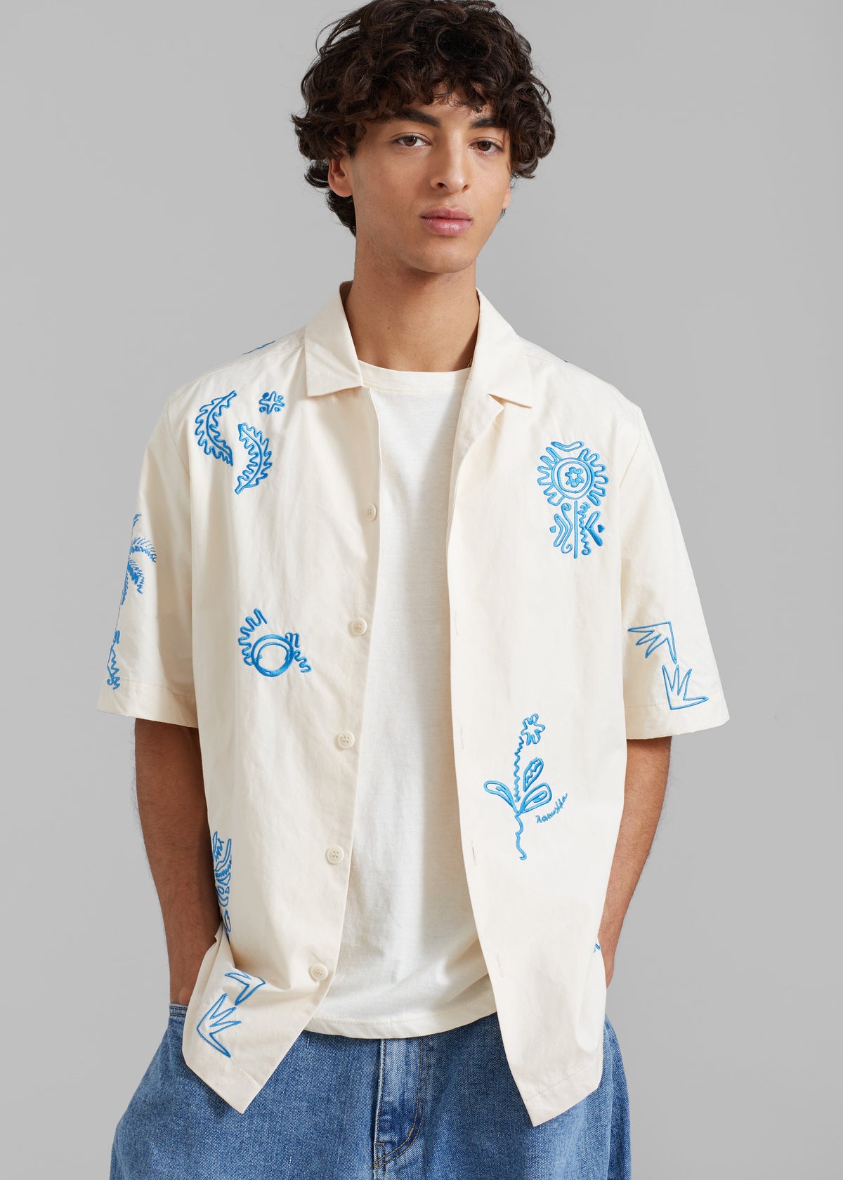 Nanushka Bodil Camp Shirt - Creme - 3