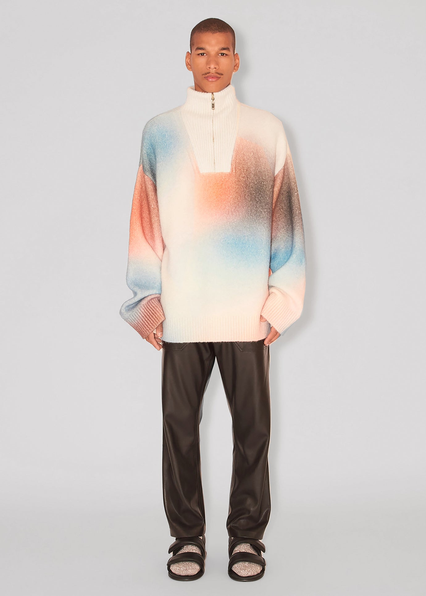 Nanushka Dusco Funnel Neck Jumper - Multi Watercolor